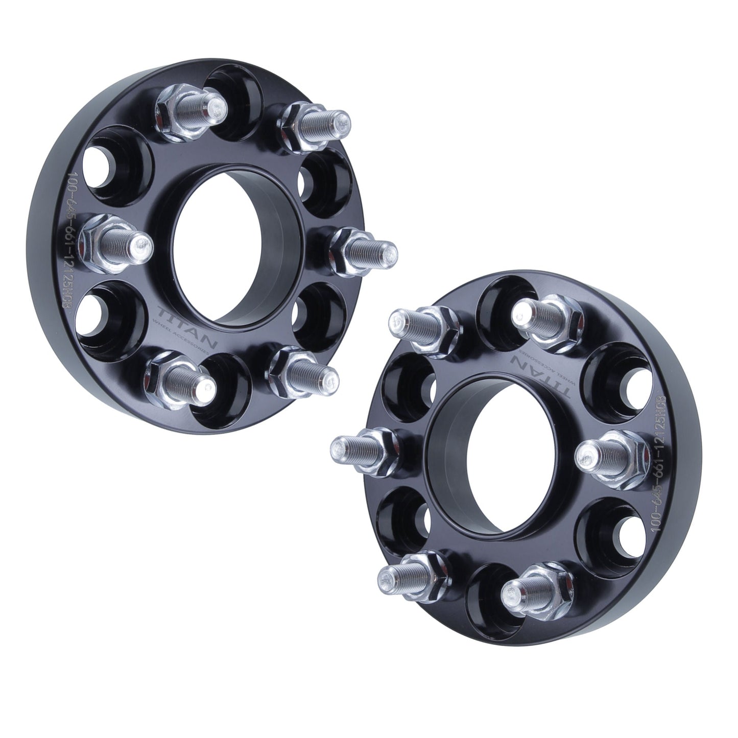 1" (25mm) Titan Wheel Spacers for Nissan Frontier Pathfinder Xterra | 6x4.5 | 66.1 Hubcentric |12x1.25 Studs |  Set of 4 | Titan Wheel Accessories