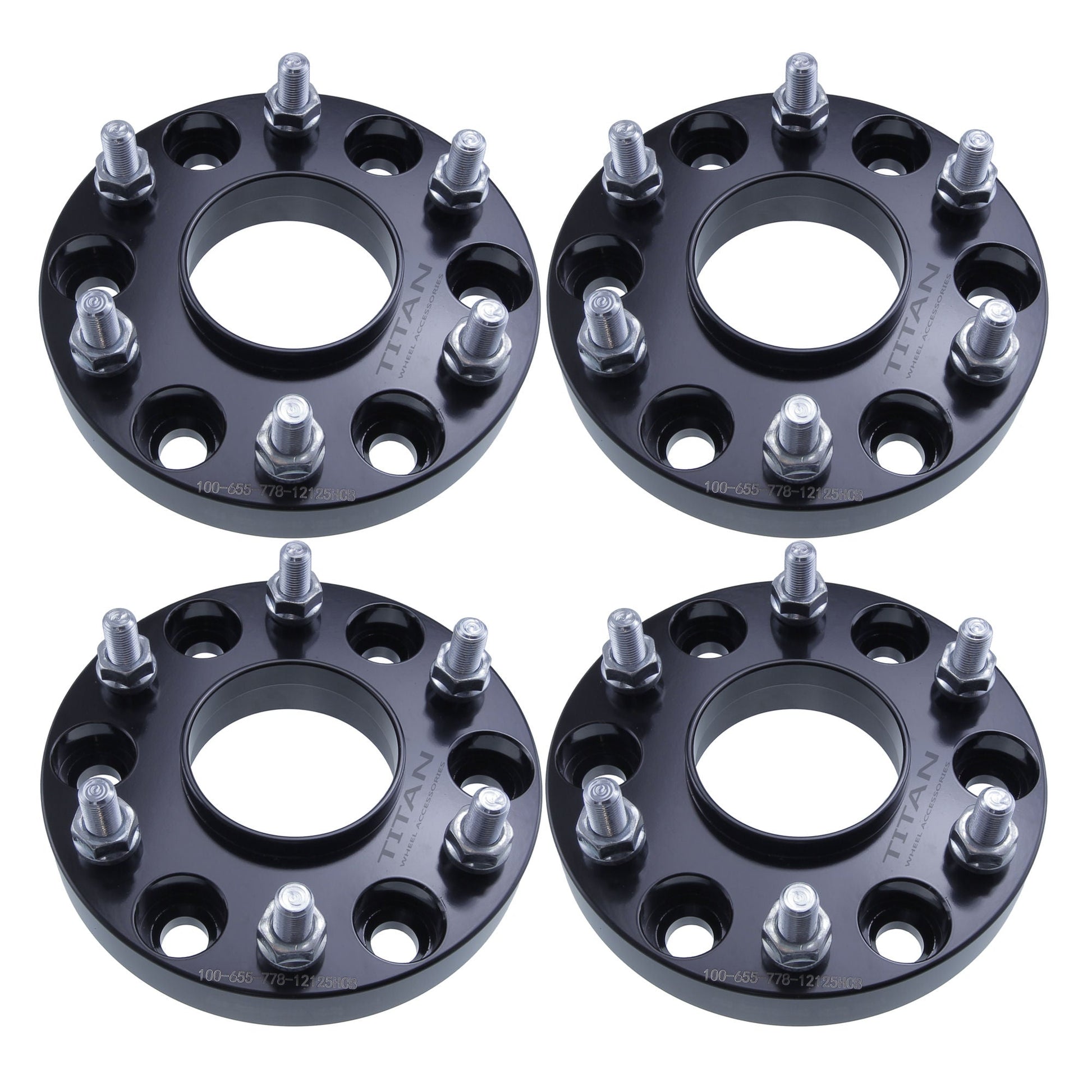 1" (25mm) Titan Wheel Spacers for Infiniti QX56 Nissan Armada Titan | 6x5.5 (6x139.7) | 77.8 Hubcentric |12x1.25 Studs |  Set of 4 | Titan Wheel Accessories