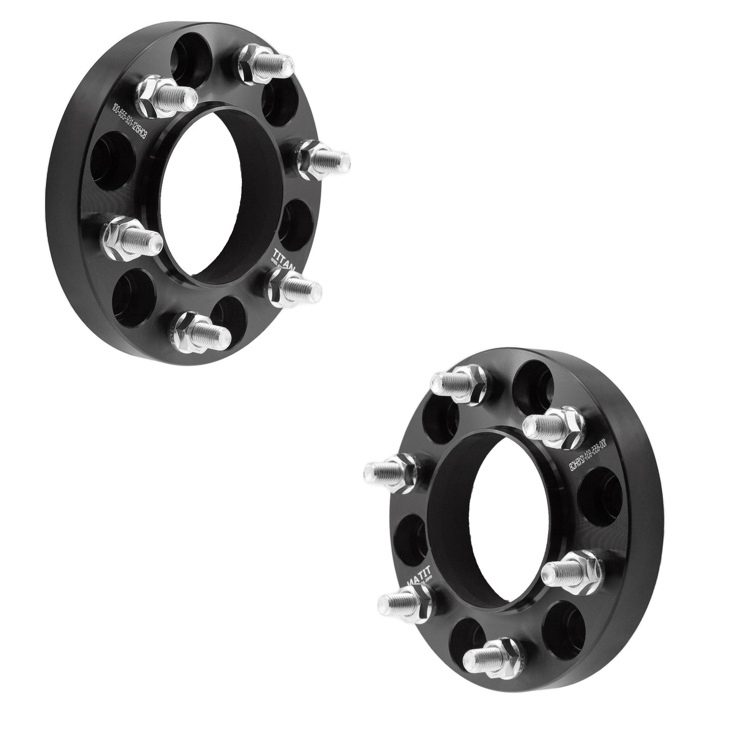 1" (25mm) Titan Wheel Spacers for Ford Bronco 2021-2022 Ranger 2019+ | 6x5.5 (6x139.7) | 93.1 Hubcentric | 12x1.5 Studs | Set of 4 | Titan Wheel Accessories