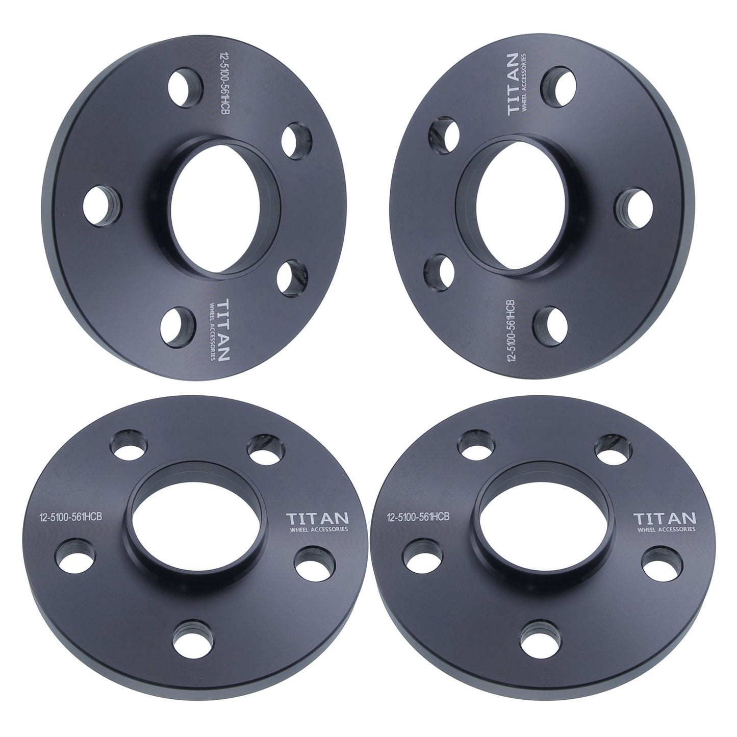 12mm Titan Wheel Spacers for Scion FRS Subaru Impreza BRZ | 5x100 | 56.1 Hubcentric | Set of 4 | Titan Wheel Accessories