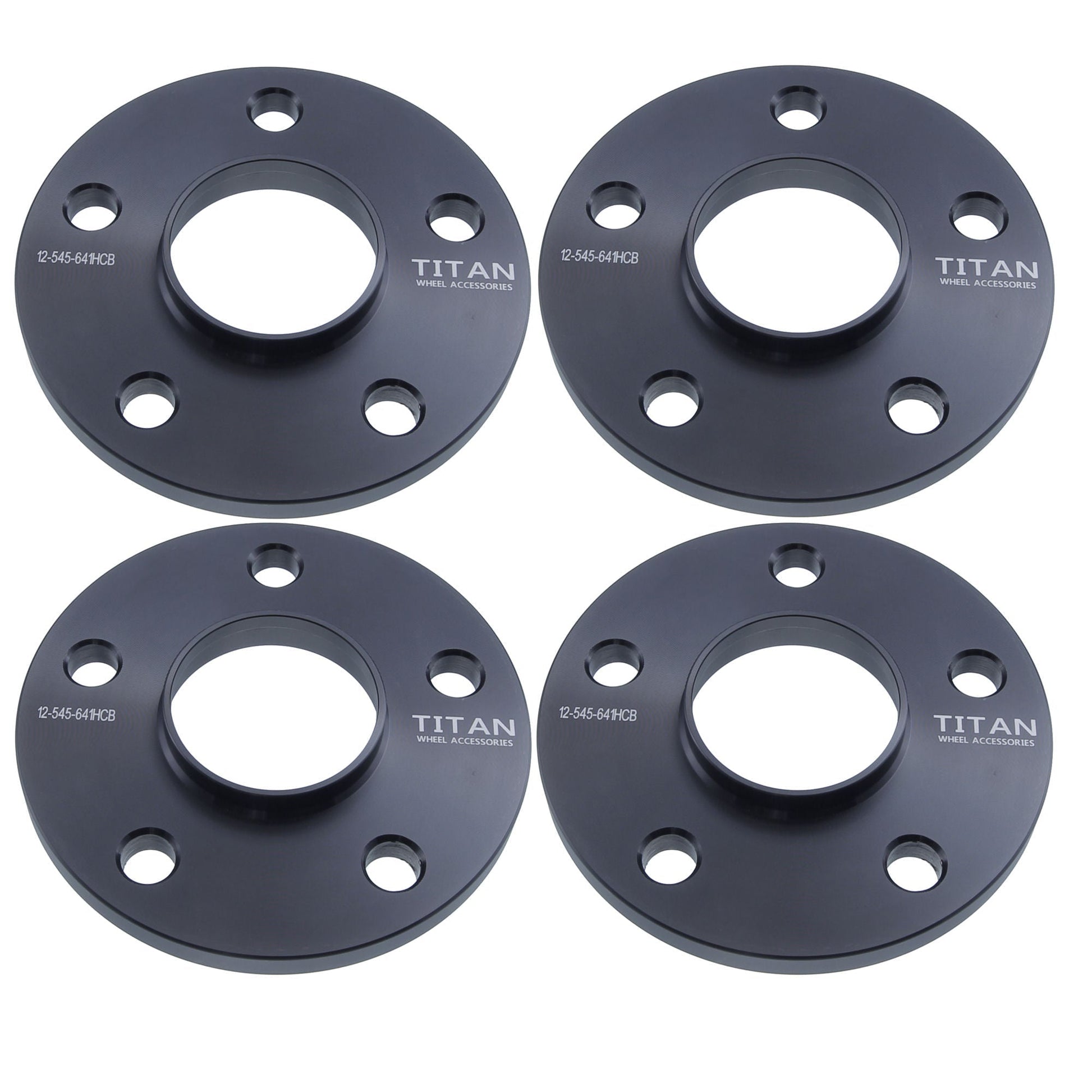 12mm Titan Wheel Spacers for Acura TSX TL Honda Accord Civic | 5x114.3 | 64.1 Hubcentric | Set of 4 | Titan Wheel Accessories