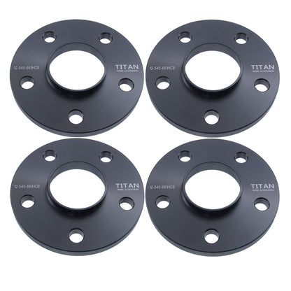 12mm Titan Wheel Spacers for Nissan Infiniti Q50 G37 G35 350Z 370Z Altima GTR | 5x114.3 | 66.1 Hubcentric | Set of 4 | Titan Wheel Accessories