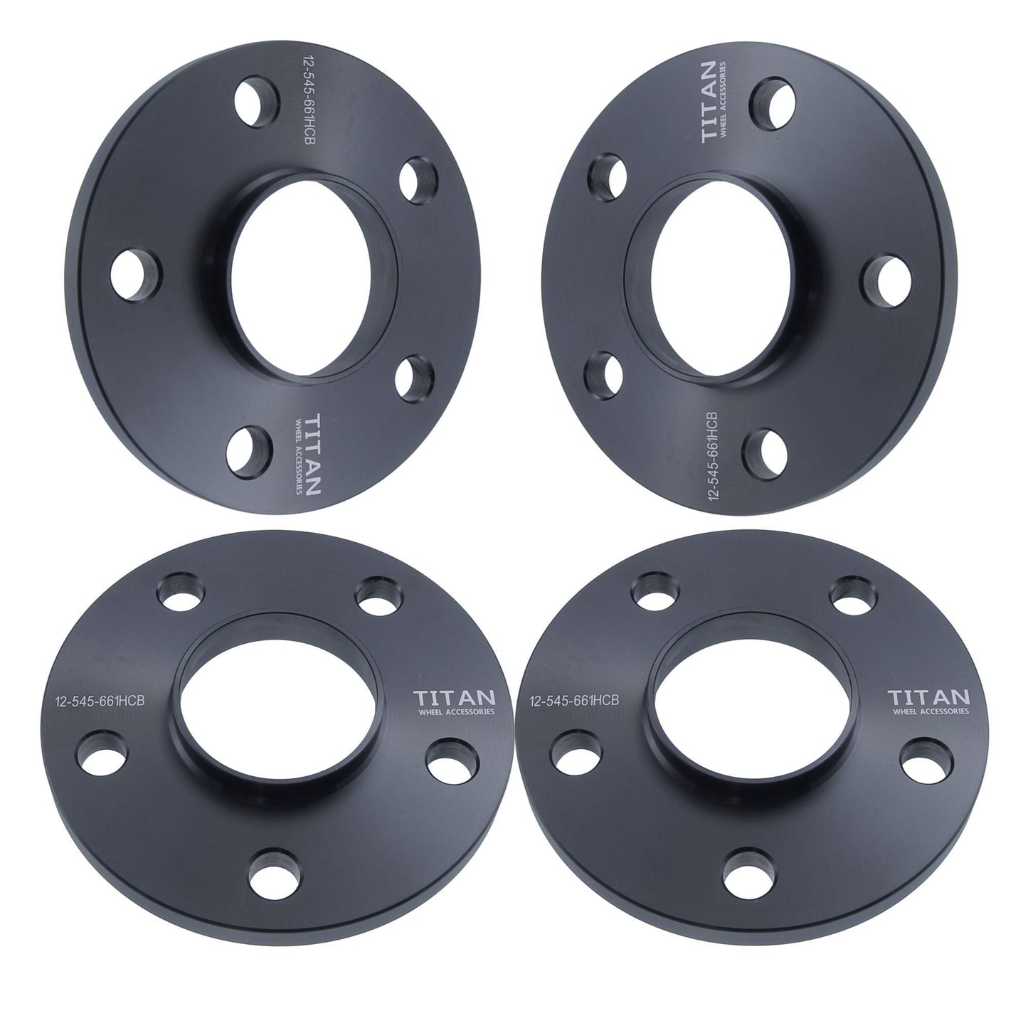 15mm Titan Wheel Spacers for Nissan Infiniti Q50 G35 G37 350Z 370Z Altima Maxima | 5x114.3 | 66.1 Hubcentric | Set of 4 | Titan Wheel Accessories