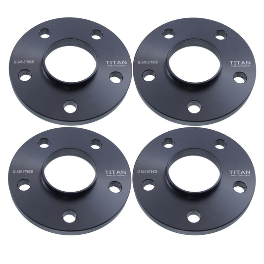 12mm Titan Wheel Spacers for Mazda RX7 RX8 Miata | 5x114.3 | 67.1 Hubcentric | Set of 4 | Titan Wheel Accessories