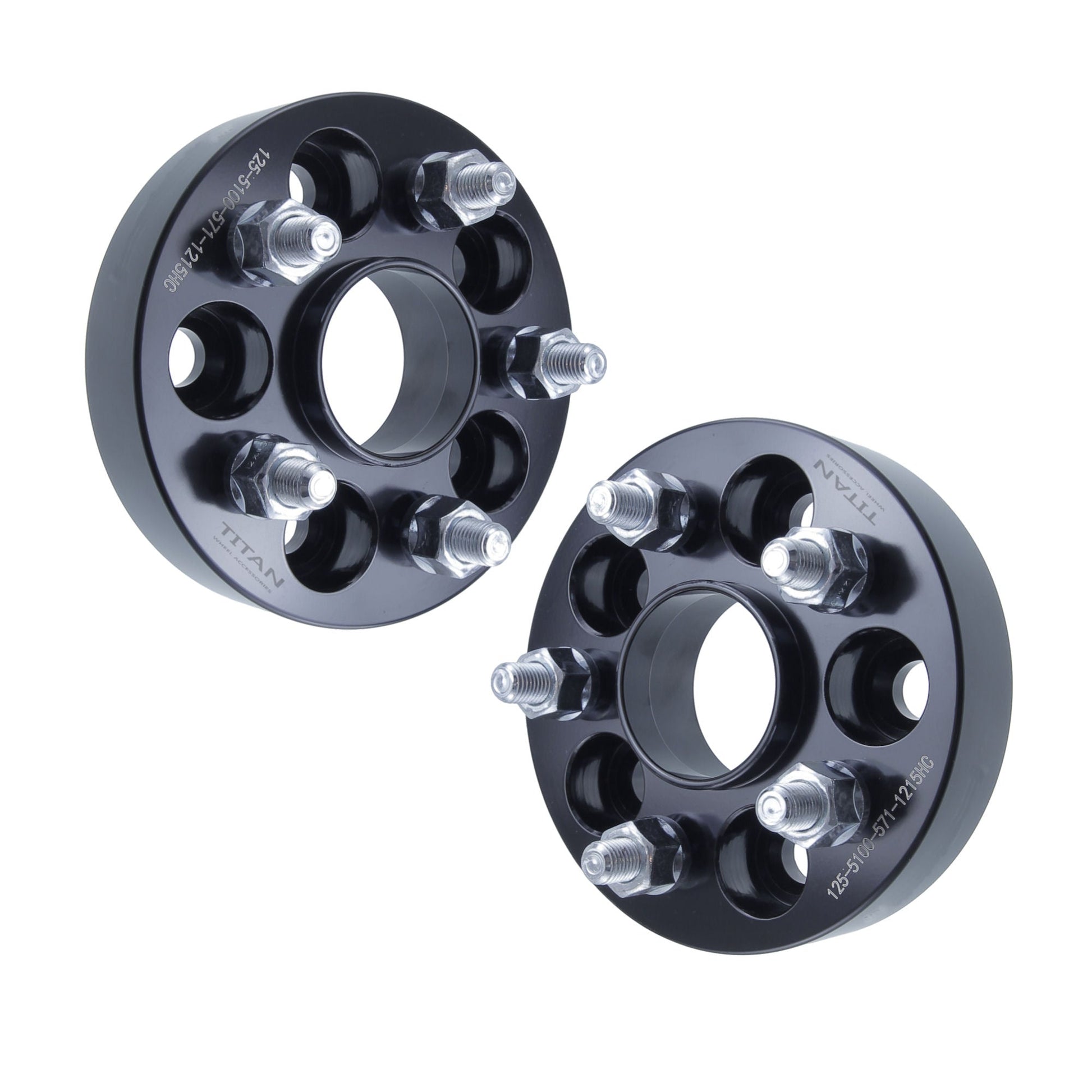 38mm (1.5") Titan Wheel Spacers | 5x100 | 57.1 Hubcentric |12x1.5 Studs | Set of 4 | Titan Wheel Accessories