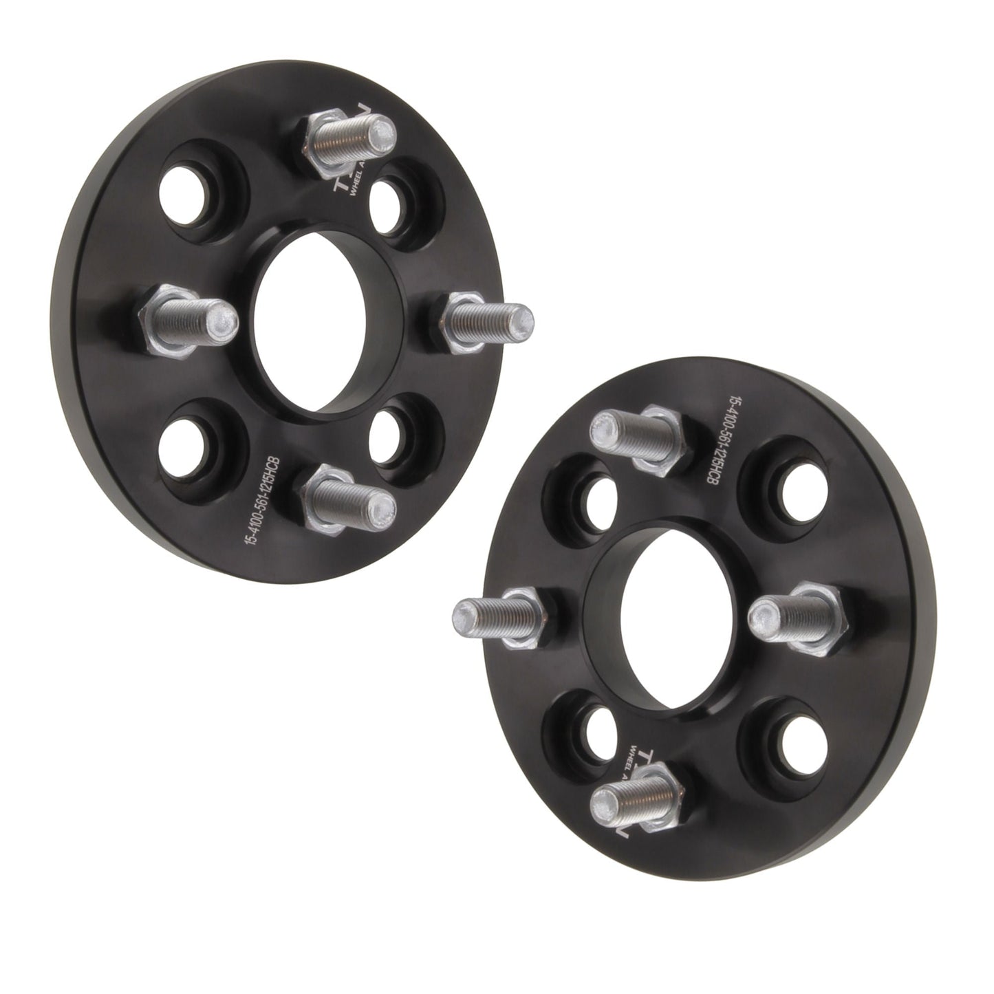 15mm Titan Wheel Spacers for Mazda Miata Scion iA iQ xA xB | 4x100 | 54.1 Hubcentric |12x1.5 Studs |  Set of 4 | Titan Wheel Accessories