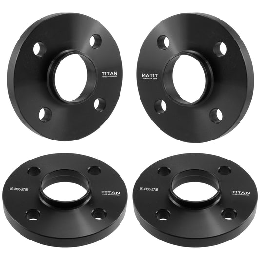 15mm Titan Wheel Spacers for Audi BMW 4 Lug | 4x100 | 57.1 Hubcentric | Titan Wheel Accessories