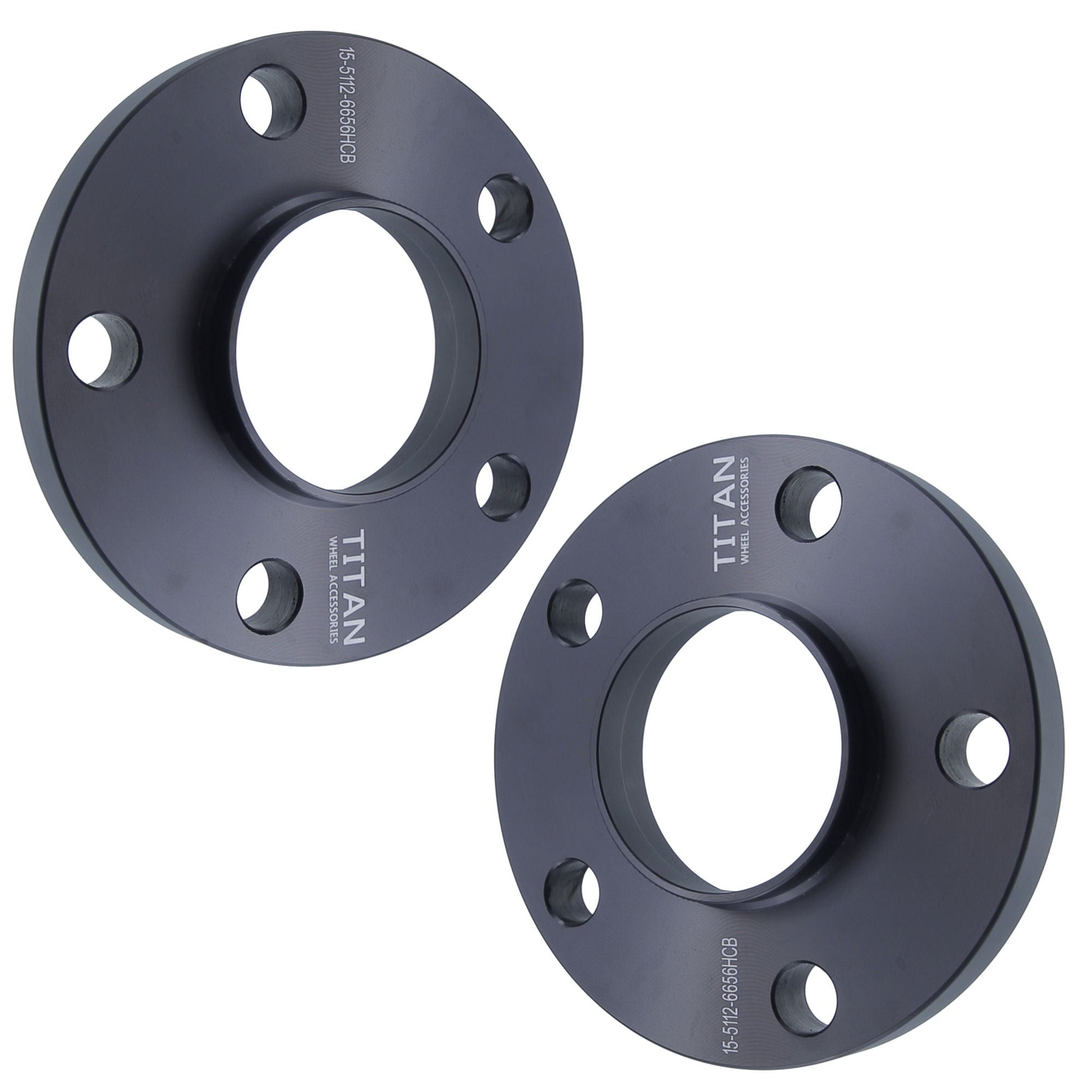 15mm Titan Wheel Spacers for VW Audi Mercedes | 5x112 | 66.56 Hubcentric | Set of 4 | Titan Wheel Accessories