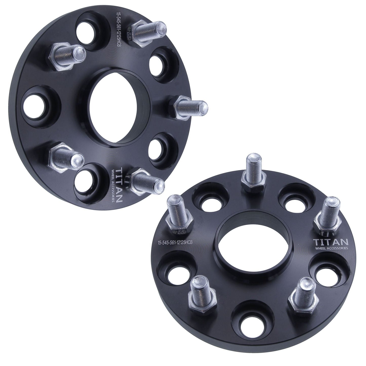 15mm Titan Wheel Spacers for Subaru Ascent Forester Impreza WRX | 5x114.3 (5x4.5) | 56.1 Hubcentric |12x1.25 Studs |  Set of 4 | Titan Wheel Accessories