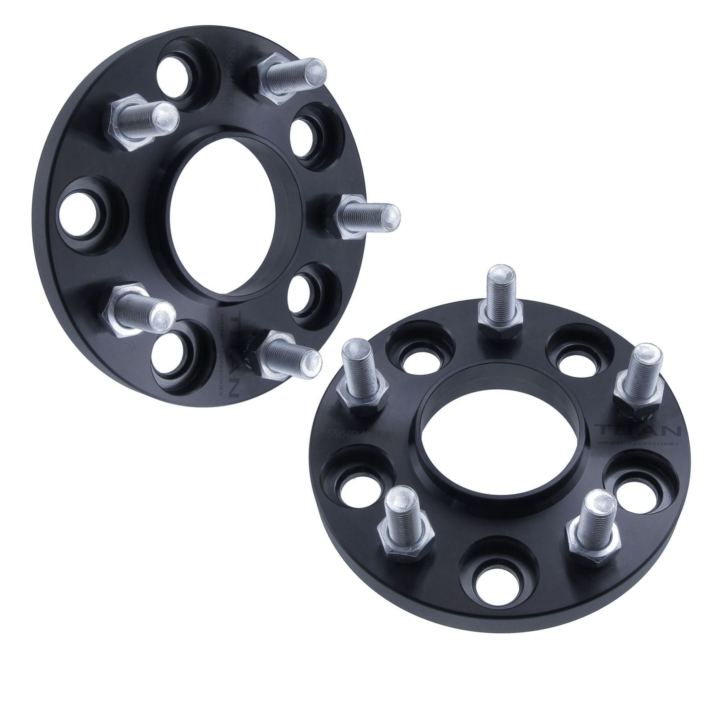 15mm Titan Wheel Spacers for Nissan Infiniti Q50 G35 G37 350Z 370Z Altima Maxima | 5x114.3 (5x4.5) | 66.1 Hubcentric |12x1.25 Studs | Titan Wheel Accessories