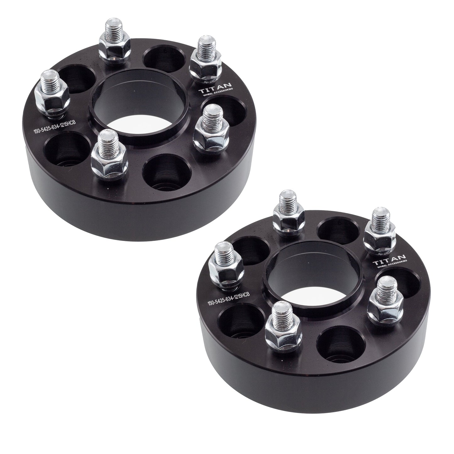 1.5" (38mm) Titan Wheel Spacers for Ford Bronco Sport Escape | 5x4.25 (5x108) | 63.4 Hubcentric | 12x1.5 Studs |  Set of 4 | Titan Wheel Accessories