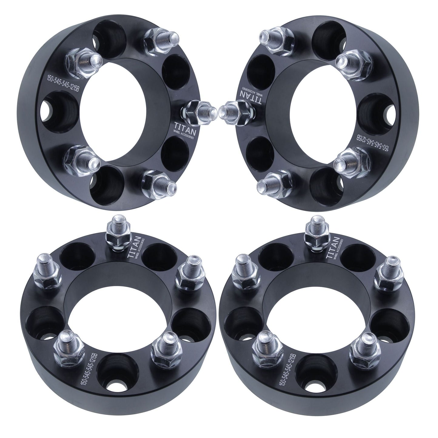 50mm (2") Titan Wheel Spacers for Scion Toyota Lexus | 5x114.3 | 12x1.5 Studs | Set of 4 | Titan Wheel Accessories
