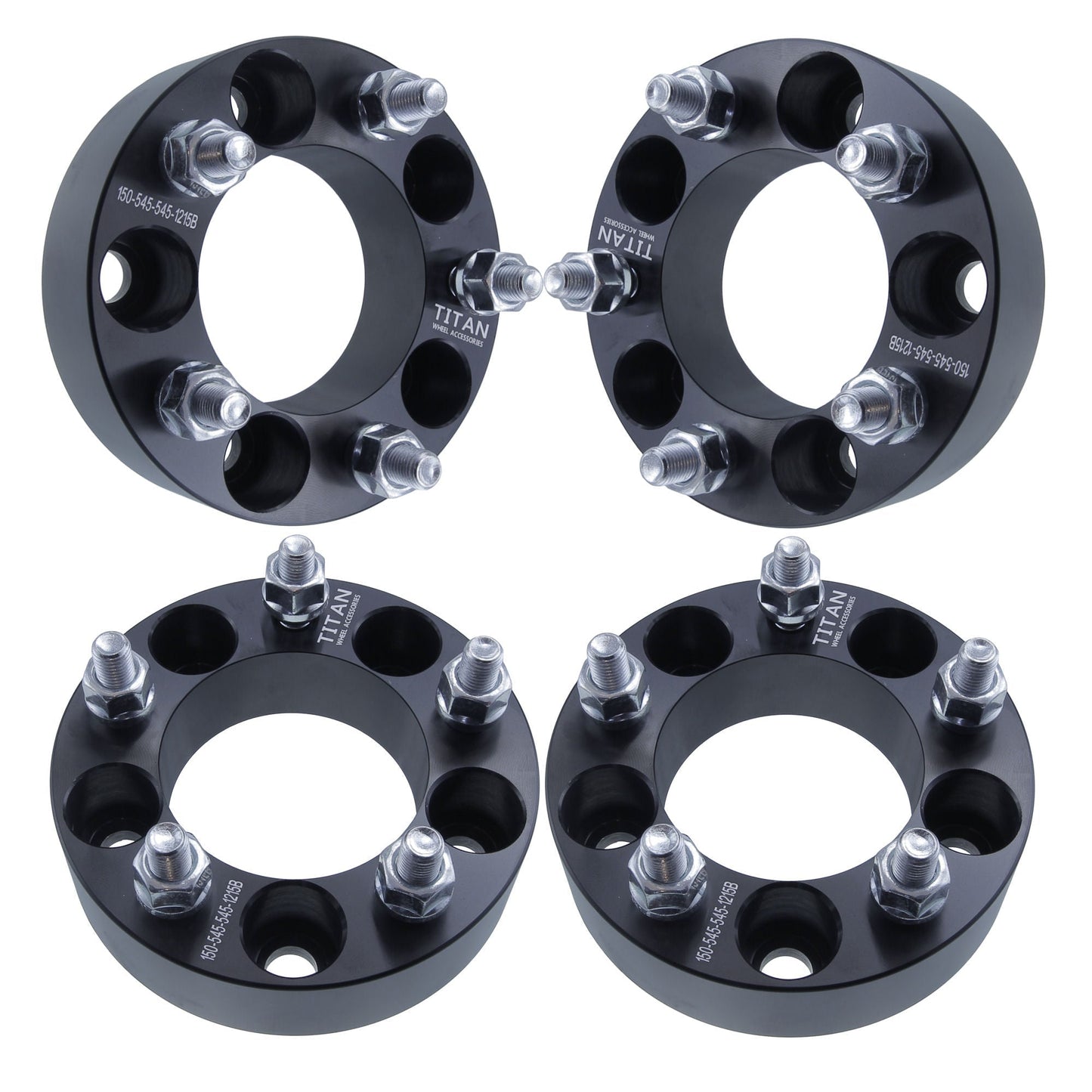 1.5" (38mm) Titan Wheel Spacers for Chevy Buick Cadillac | 5x114.3 (5x4.5) | 12x1.5 Studs | Set of 4 | Titan Wheel Accessories