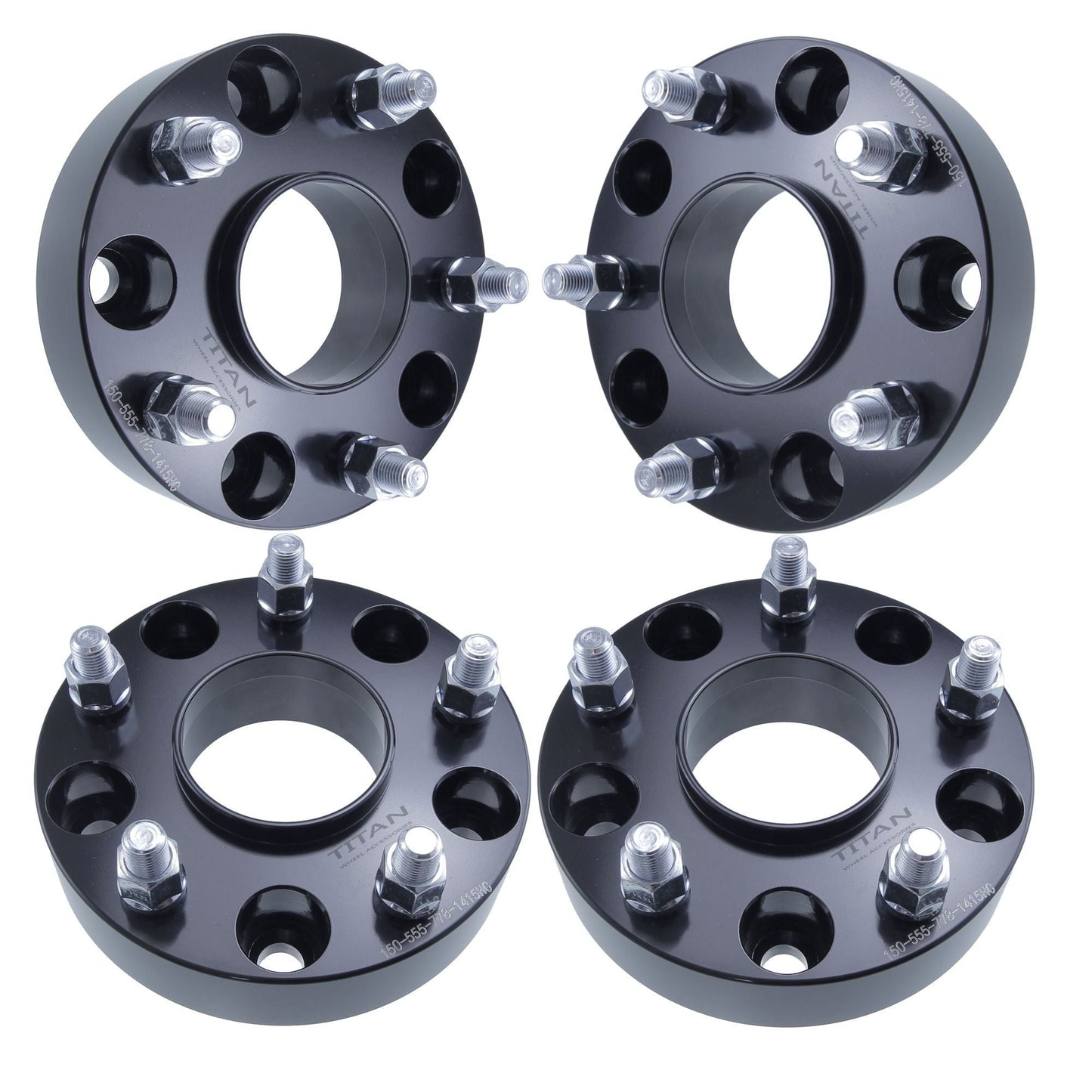 1.5" (38mm) Titan Wheel Spacers for Ram 1500 | 5x5.5 (5x139.7) | 77.8 Hubcentric |14x1.5 Studs |  Set of 4 | Titan Wheel Accessories
