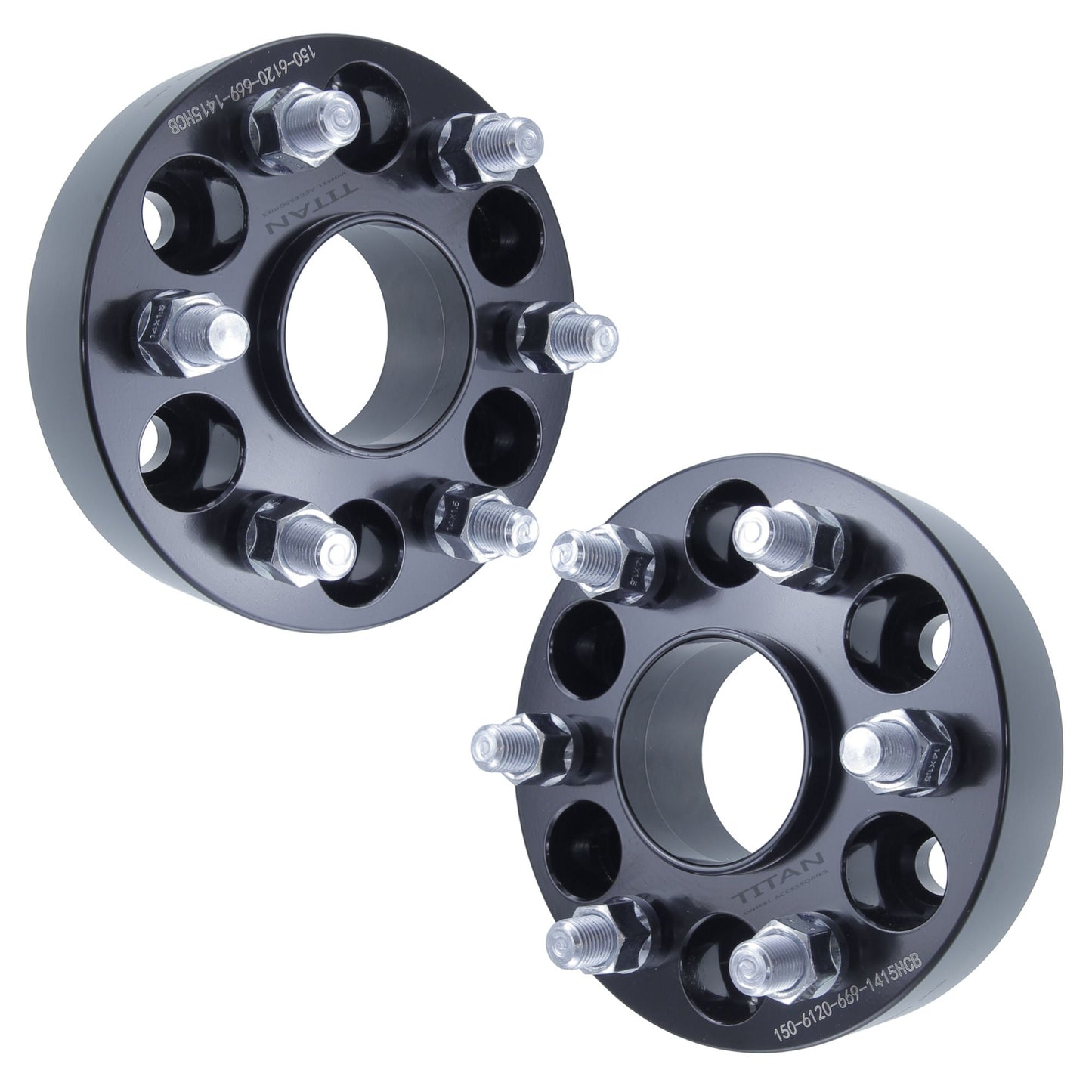 2" (50mm) Titan Wheel Spacers for GMC Canton Chevy Colorado | 6x120 | 66.9 Hubcentric |14x1.5 Studs |  Set of 4 | Titan Wheel Accessories
