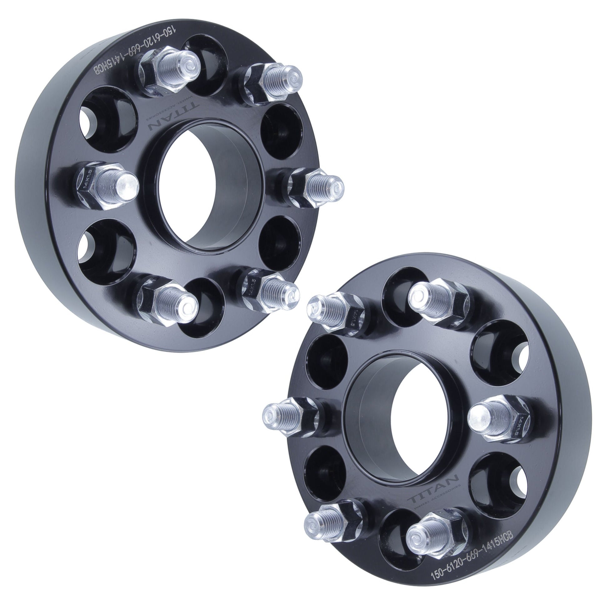 1.5" (38mm) Titan Wheel Spacers for Chevy Colorado GMC Canyon | 6x120 | 66.9 Hubcentric |14x1.5 Studs |  Set of 4 | Titan Wheel Accessories