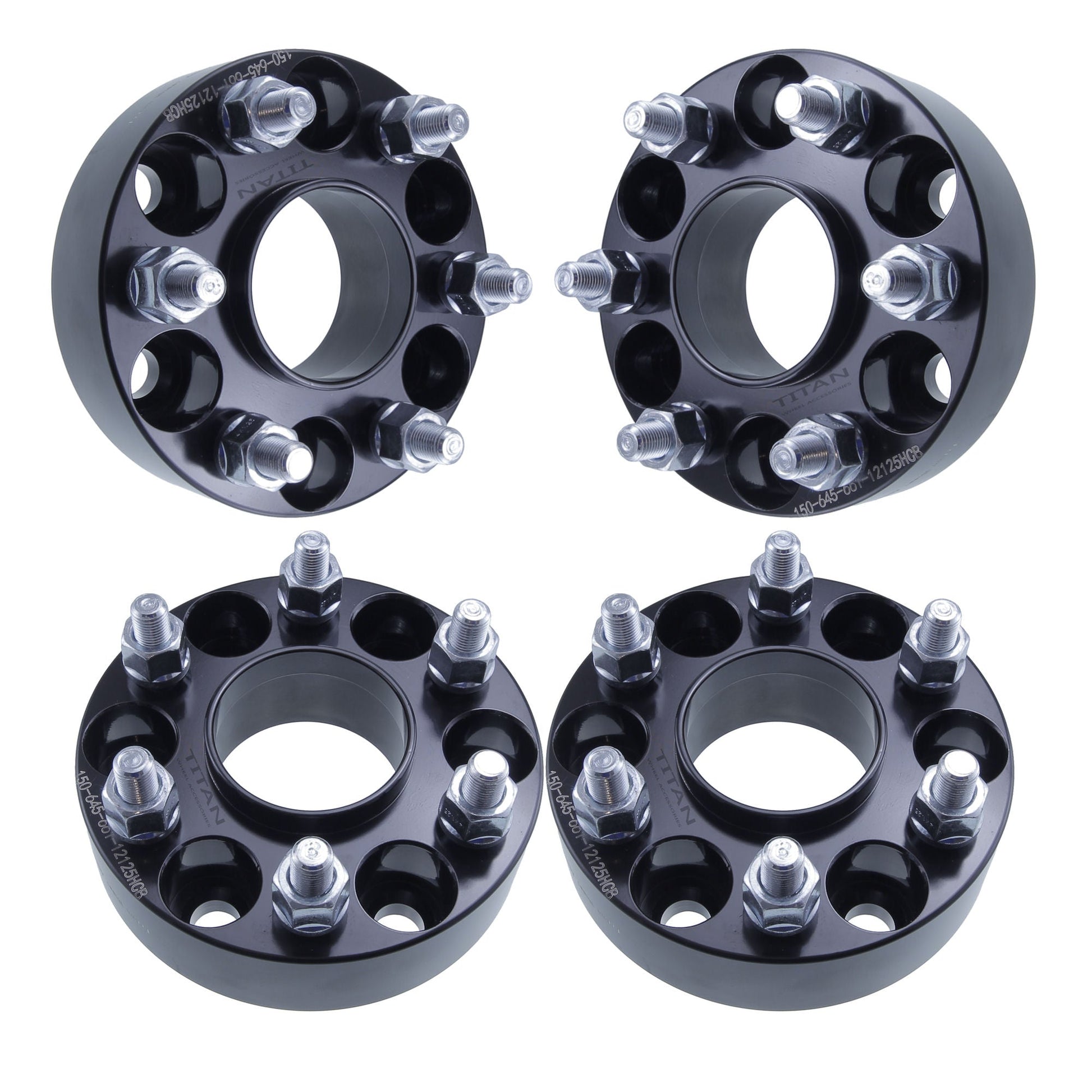 2" (50mm) Titan Wheel Spacers for Nissan Frontier Pathfinder Xterra | 6x114.3 (6x4.5) | 66.1 Hubcentric |12x1.25 Studs |  Set of 4 | Titan Wheel Accessories