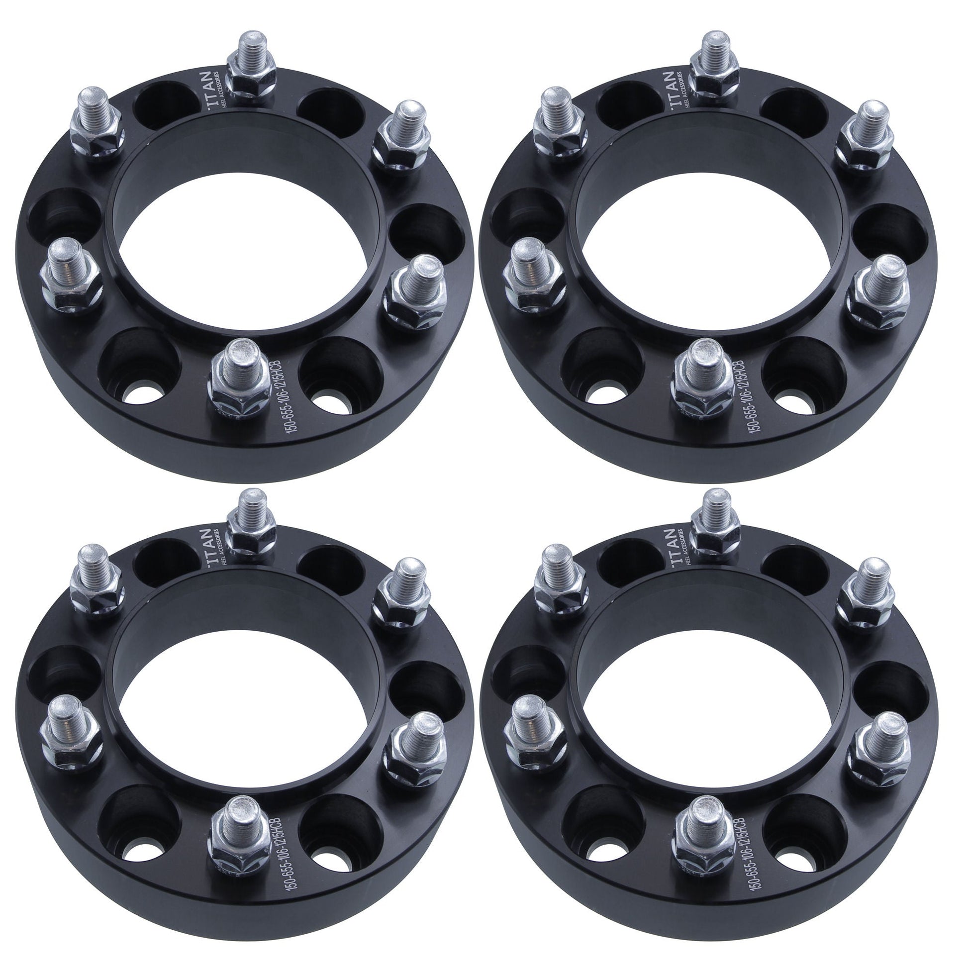 50mm (2") Titan Wheel Spacers for Isuzu Rodeo Trooper Toyota 4 Runner FJ Cruiser | 6x139.7 (6x5.5) | 106 Hubcentric |12x1.5 Studs |  Set of 4 | Titan Wheel Accessories