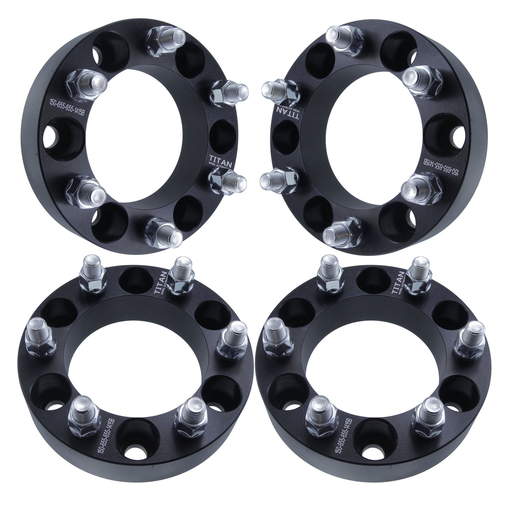 38mm (1.5") Titan Wheel Spacers for Infiniti and Nissan Trucks SUVs | 6x5.5 (6x139.7) | 12x1.25 Studs | Set of 4 | Titan Wheel Accessories