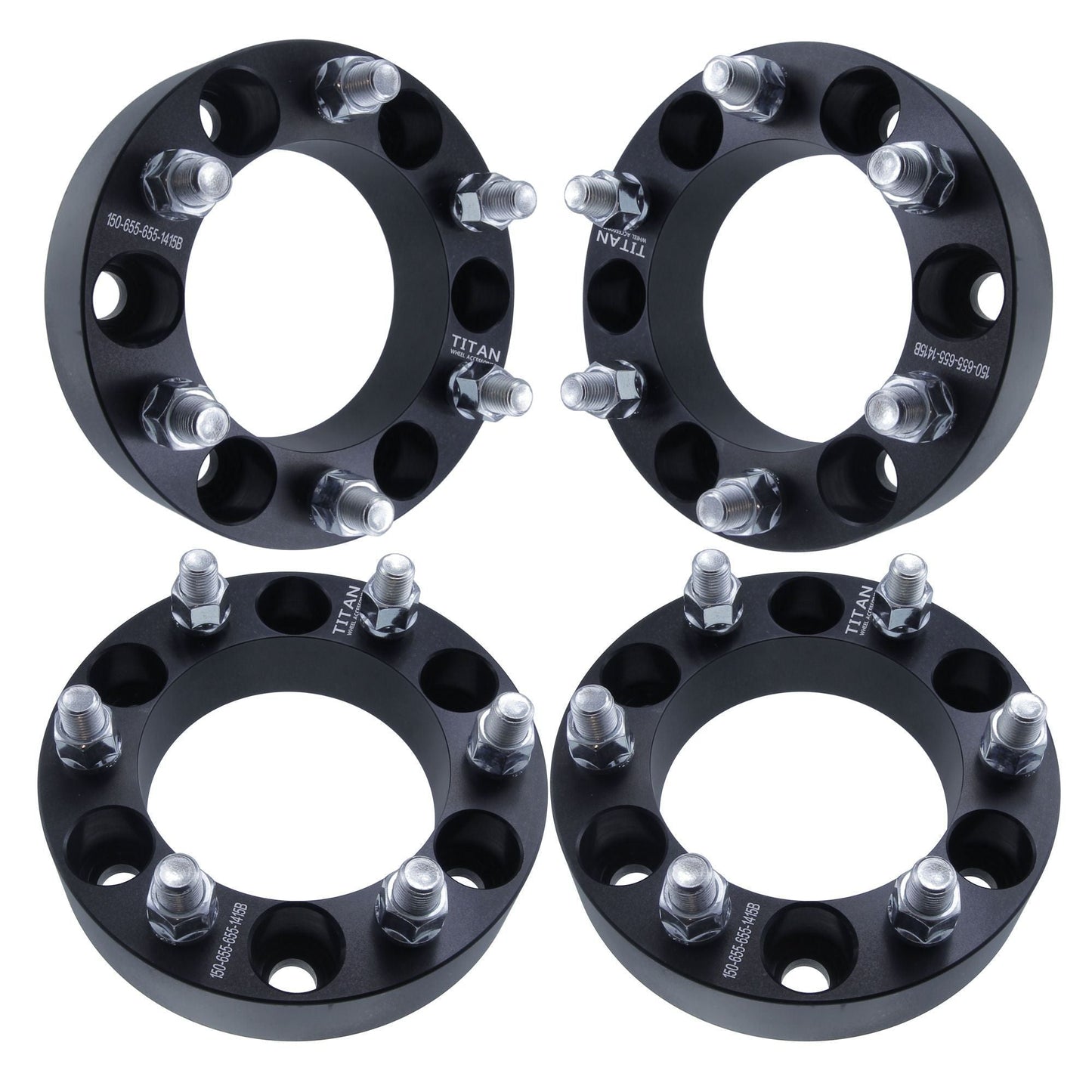 50mm (2") Titan Wheel Spacers for Infiniti and Nissan Trucks | 6x5.5 (6x139.7) | 12x1.25 Studs | Set of 4 | Titan Wheel Accessories