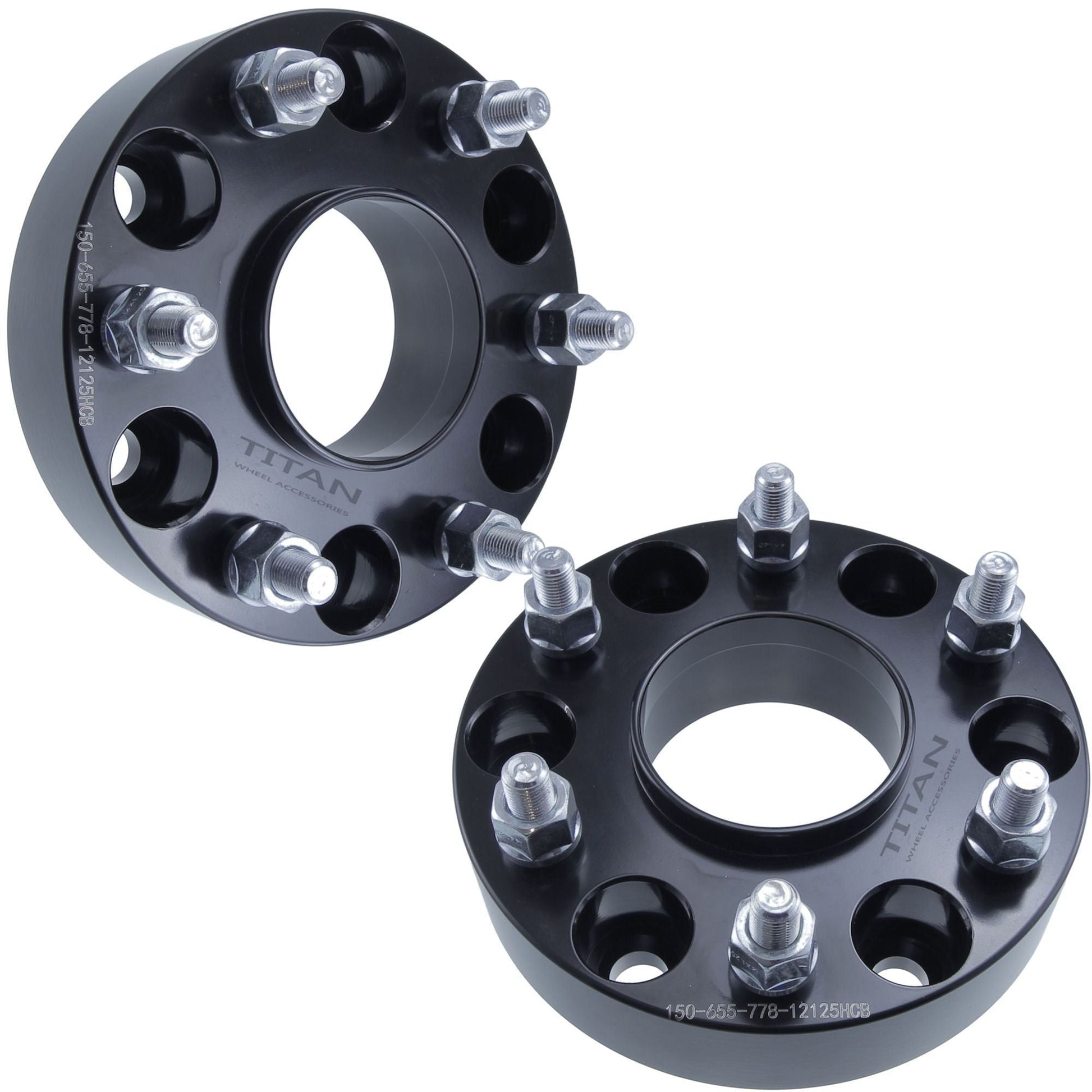 38mm (1.5") Titan Wheel Spacers for Infiniti QX56 Nissan Armada Titan | 6x5.5 (6x139.7) | 77.8 Hubcentric |12x1.25 Studs | Set of 4 | Titan Wheel Accessories