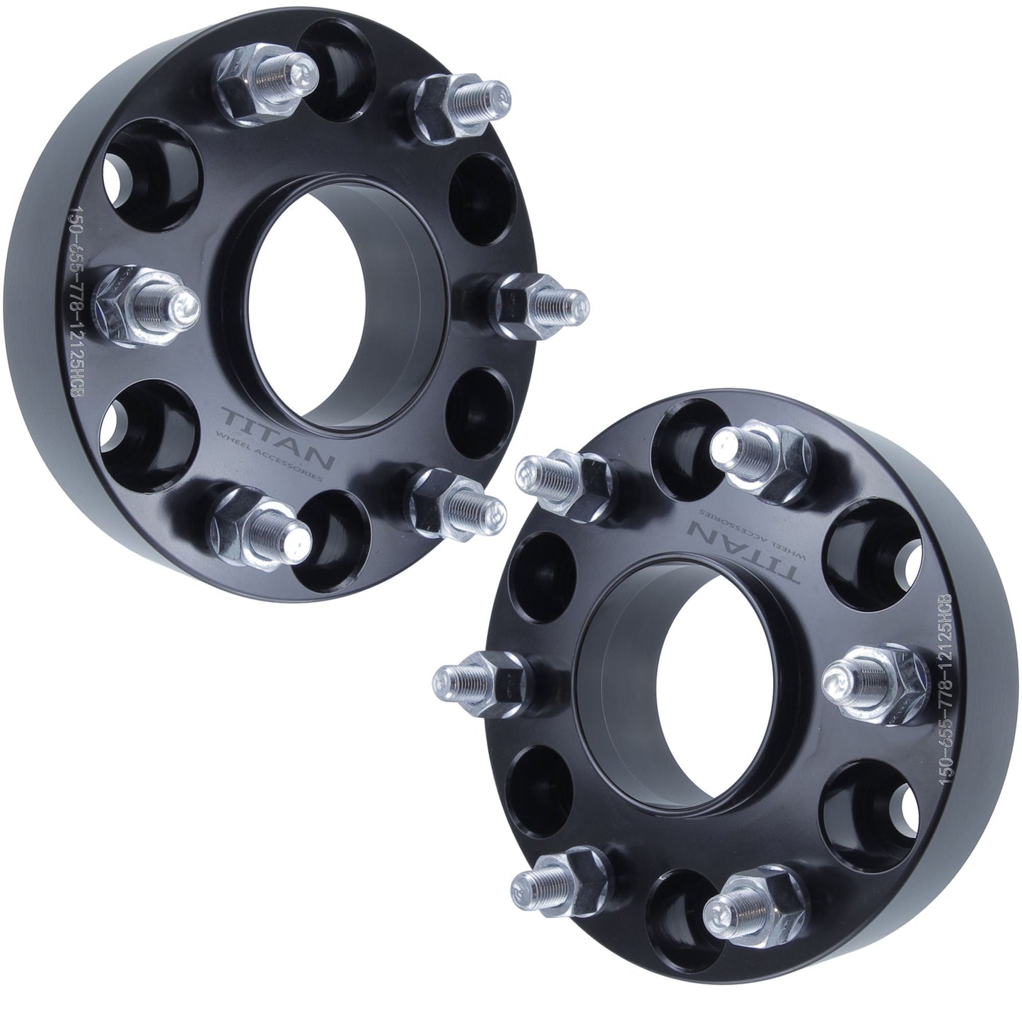 38mm (1.5") Titan Wheel Spacers for Infiniti WX80 Nissan Titan XD Ram 1500 | 6x5.5 (6x139.7) | 77.8 Hubcentric |14x1.5 Studs | Set of 4 | Titan Wheel Accessories