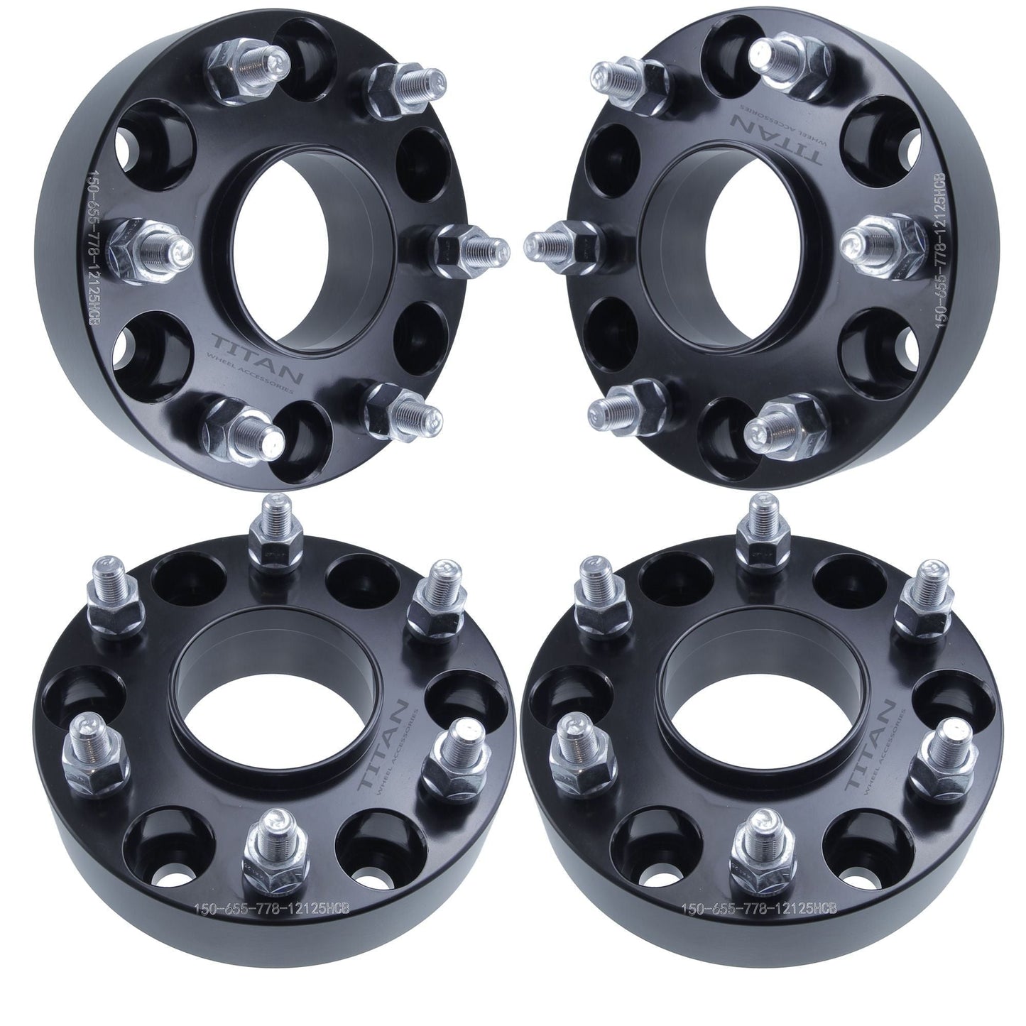2" (50mm) Titan Wheel Spacers for Chevy Silverado Tahoe Avalanche Suburban | 6x5.5 (6x139.7) | 78.1 Hubcentric |14x1.5 Studs |  Set of 4 | Titan Wheel Accessories
