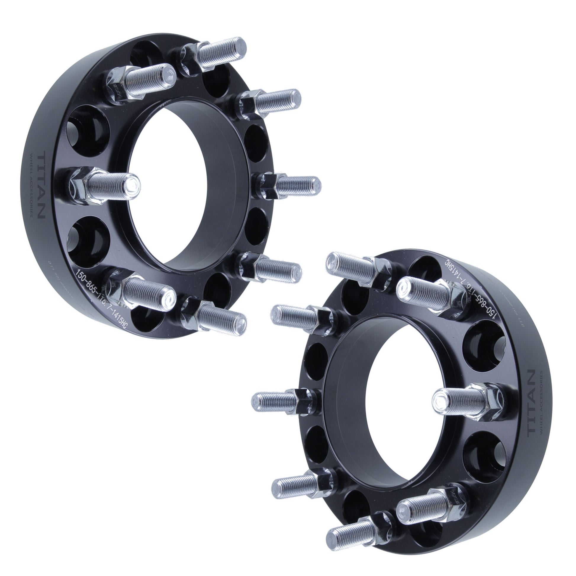 1.5" (38mm) Titan Wheel Spacers for Chevy Silverado 2500 3500 Suburban | 8x6.5 | 116.7 Hubcentric |14x1.5 Studs |  Set of 4 | Titan Wheel Accessories
