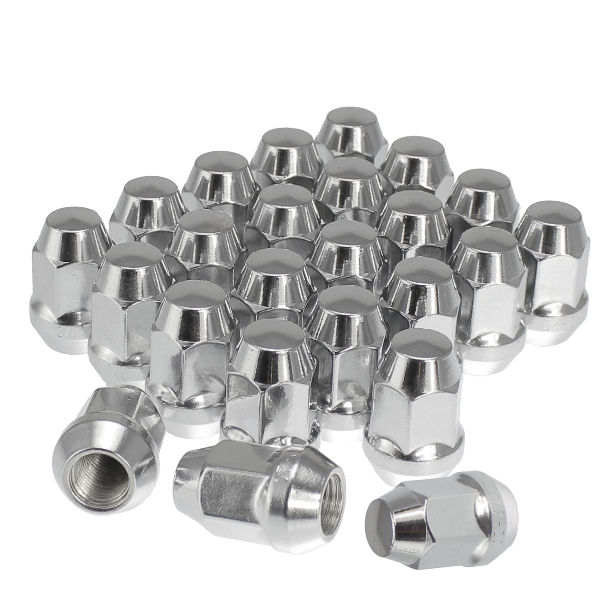 1/2" x 20 Bulge Acorn Lug Nuts | 13/16" Head | Chrome Lug Nuts