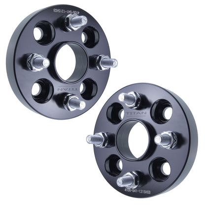 20mm Titan Wheel Spacers for Mazda Miata Scion xA xB Toyota MR2 Celica | 4x100 | 54.1 Hubcentric | 12x1.5 Studs |  Set of 4 | Titan Wheel Accessories