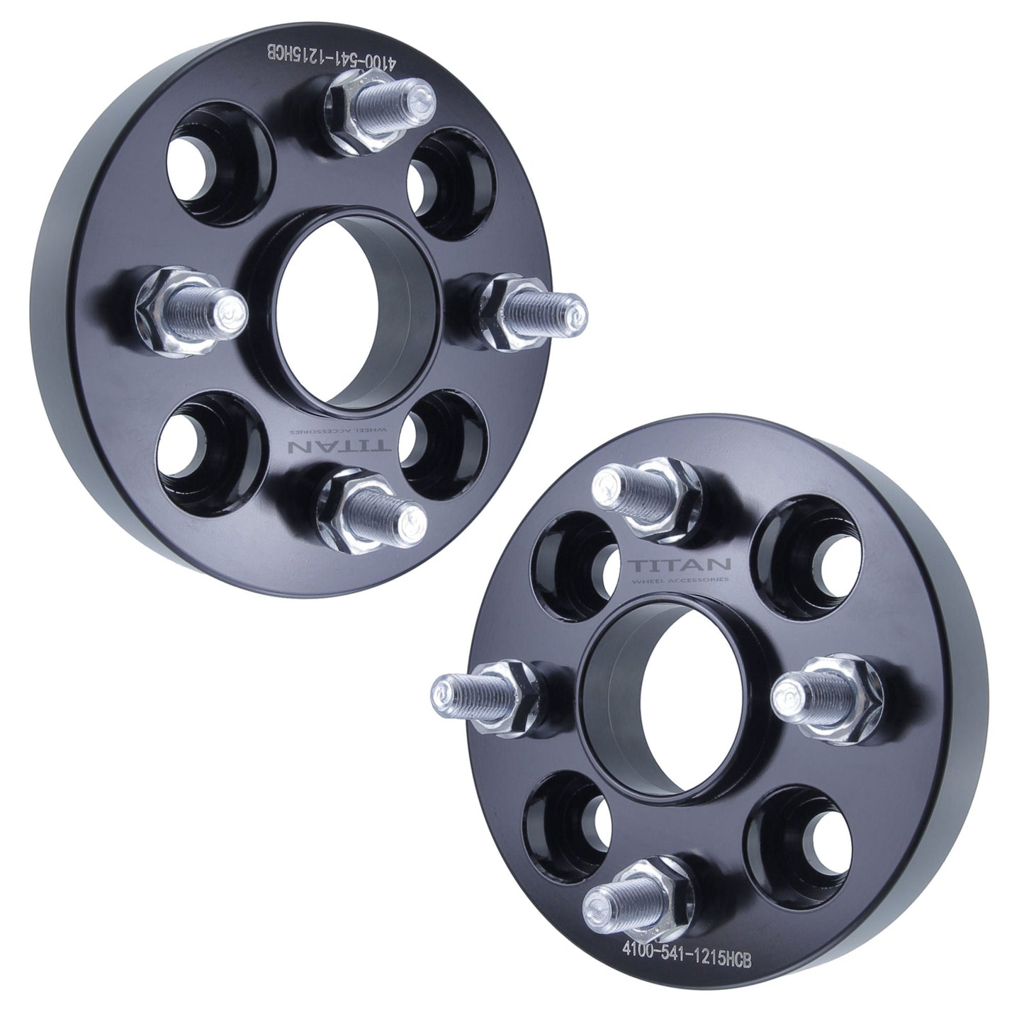20mm Titan Wheel Spacers for Mazda Miata Scion xB Toyota MR2 Celica | 4x100 | 54.1 Hubcentric | 12x1.5 Studs |  Set of 4 | Titan Wheel Accessories