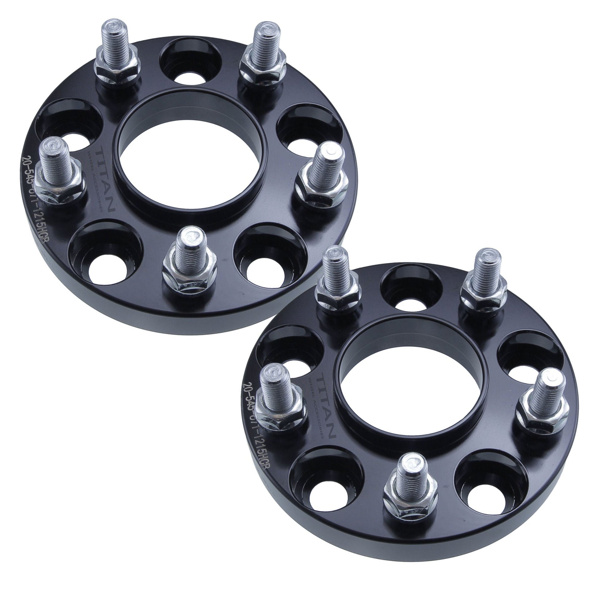 15mm Titan Wheel Spacers for Kia Vehicles Lincoln MKZ Zephyr | 5x114.3 (5x4.5) | 67.1 Hubcentric |12x1.25 Studs |  Set of 4 | Titan Wheel Accessories