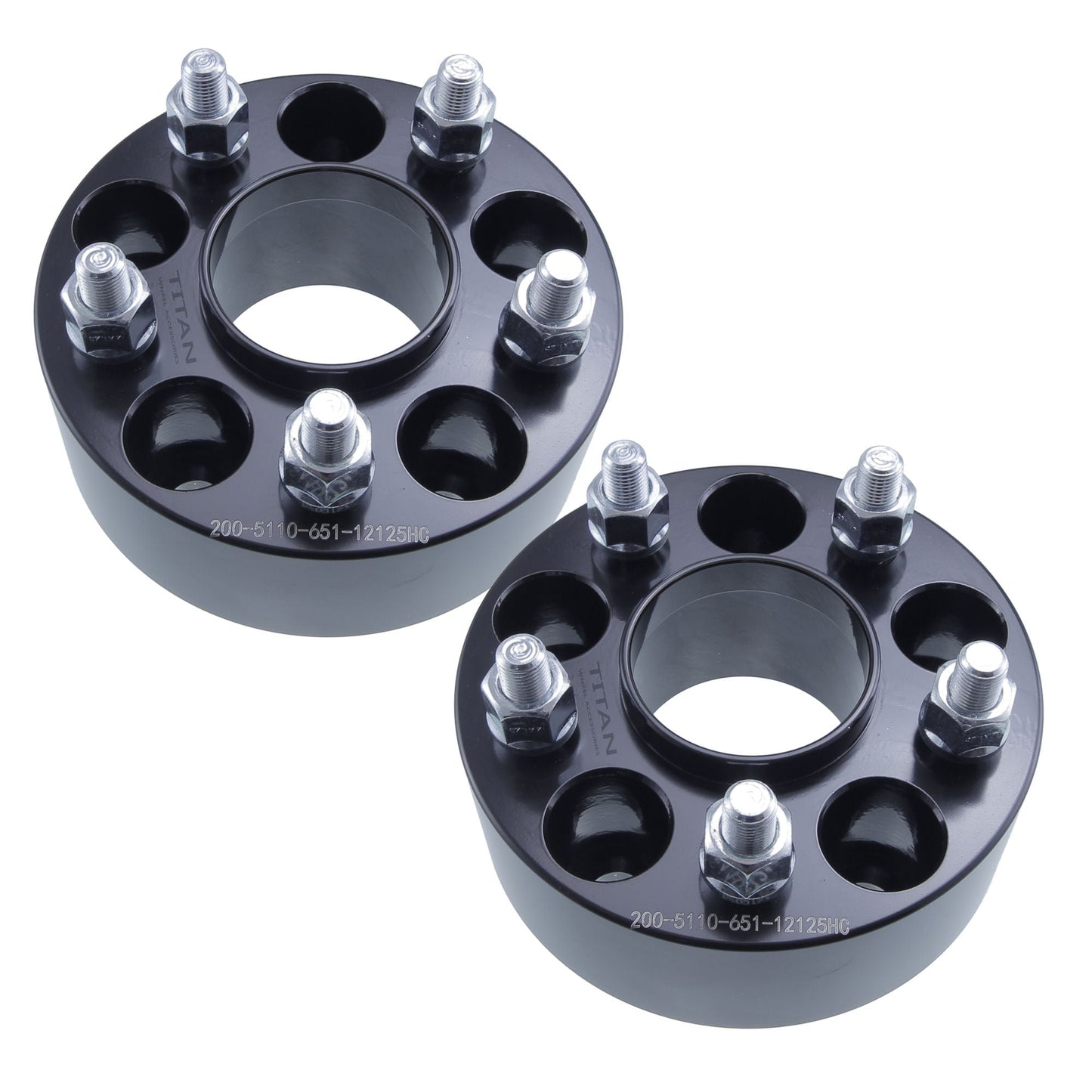 50mm (2") Titan Wheel Spacers for Jeep Cherokee Renegade | 5x110 | 65.1 Hubcentric |12x1.25 Studs | Set of 4 | Titan Wheel Accessories