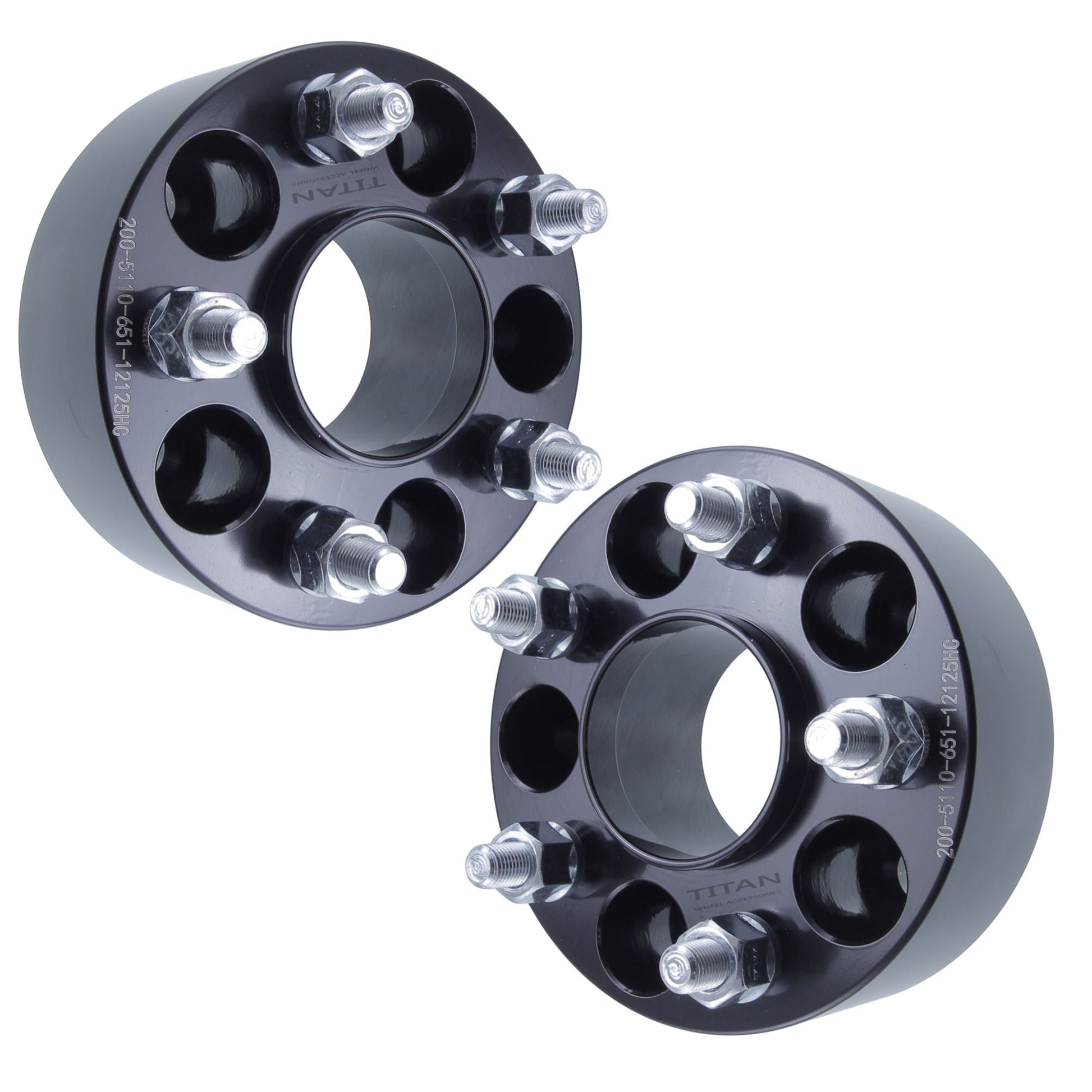 38mm (1.5") Titan Wheel Spacers for Jeep Cherokee Compass Renegade Chrysler 200 | 5x110 | 65.1 Hubcentric |12x1.25 Studs | Set of 4 | Titan Wheel Accessories