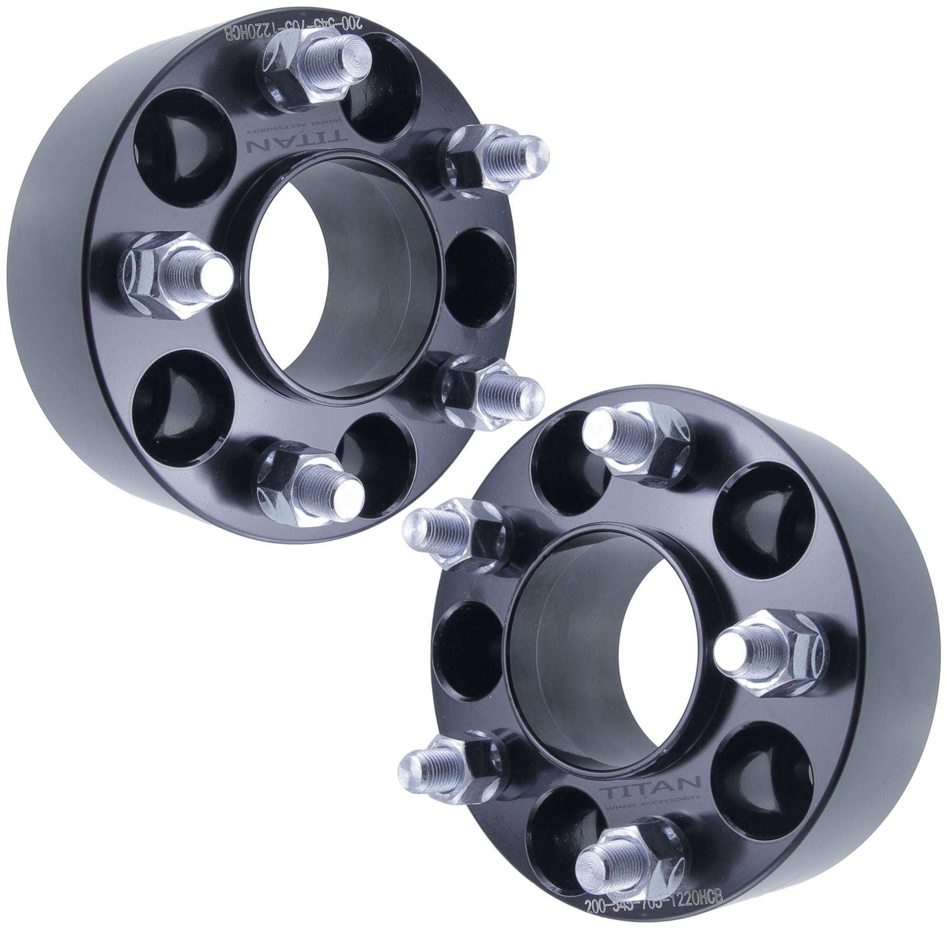 2" (50mm) Titan Wheel Spacers for Ford Mustang Ranger Explorer Edge | 5x4.5 (5x114.3) | 70.5 Hubcentric |1/2x20 Studs |  Set of 4 | Titan Wheel Accessories