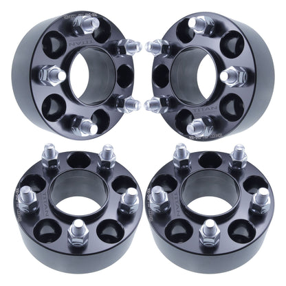 2" (50mm) Titan Wheel Spacers for Ford Mustang Ranger Explorer Edge | 5x4.5 (5x114.3) | 70.5 Hubcentric |1/2x20 Studs |  Set of 4 | Titan Wheel Accessories