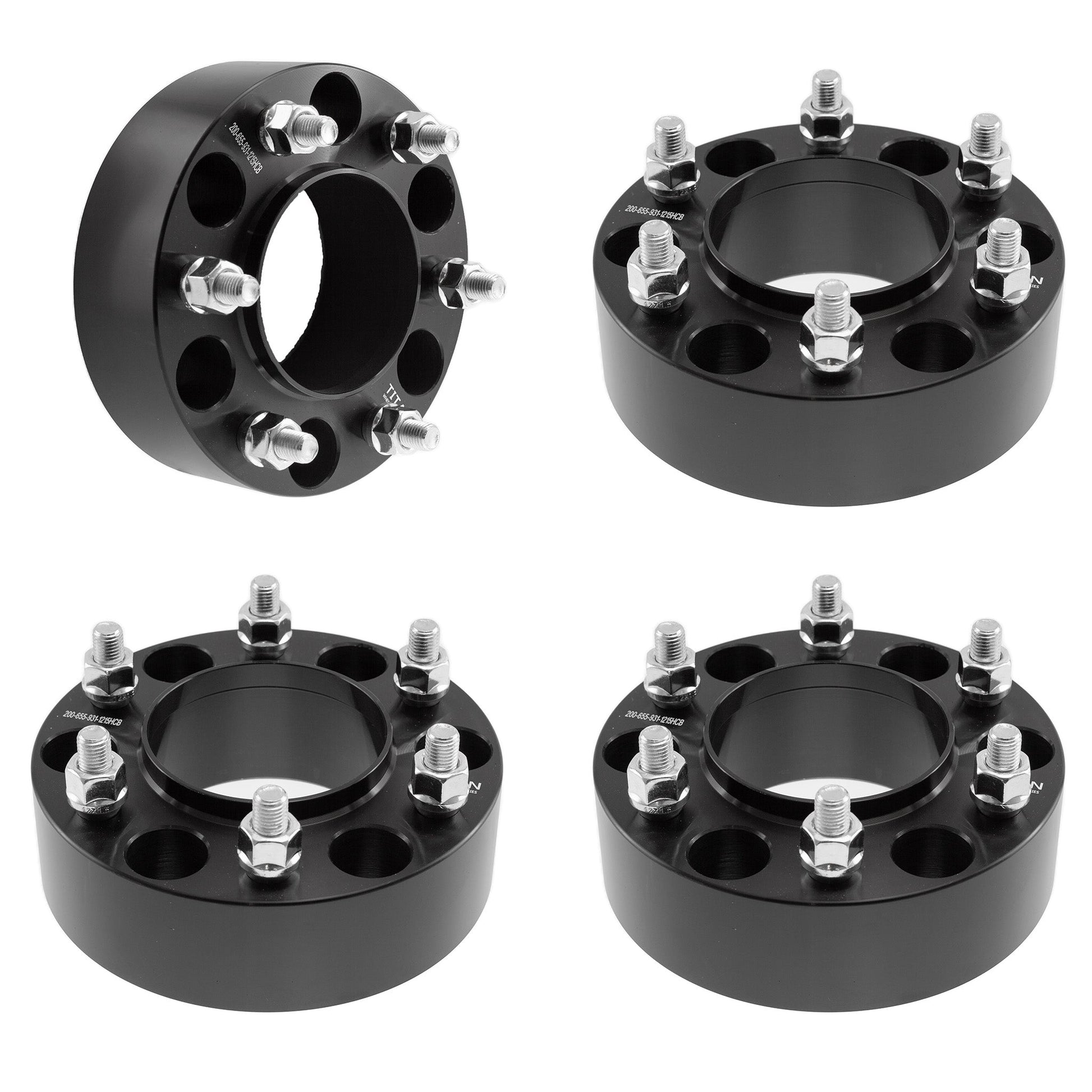 2" (50mm) Titan Wheel Spacers for Ford Bronco 2021-2022 Ranger 2019+ | 6x5.5 (6x139.7) | 93.1 Hubcentric | 12x1.5 Studs | Set of 4 | Titan Wheel Accessories