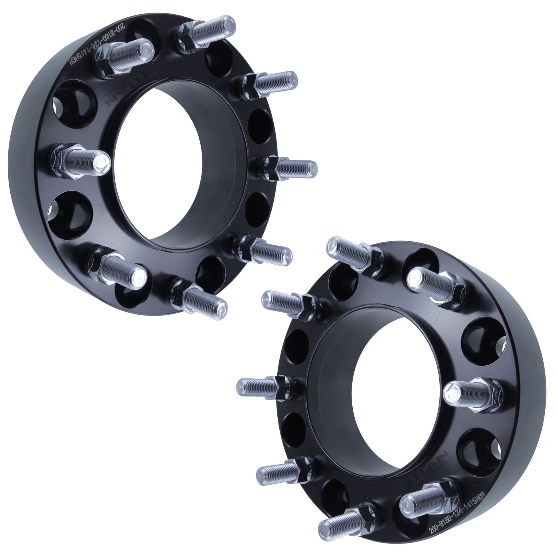 1.5" (38mm) Titan Wheel Spacers for Chevy Silverado GMC Sierra 2500 3500 | 8x180 | 124.1 Hubcentric |14x1.5 Studs |  Set of 4 | Titan Wheel Accessories