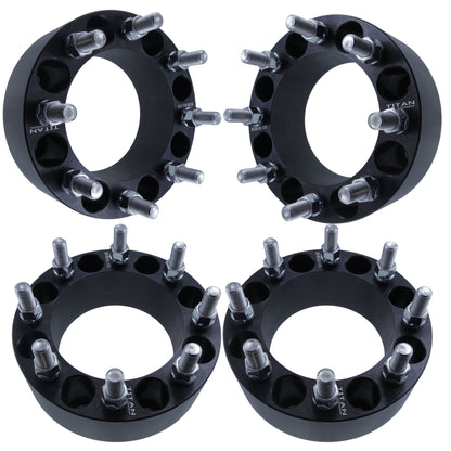 2.5" Titan Wheel Spacers for Nissan NV Ram 2500 3500 | 8x6.5 | 14x1.5 Studs | Set of 4 | Titan Wheel Accessories
