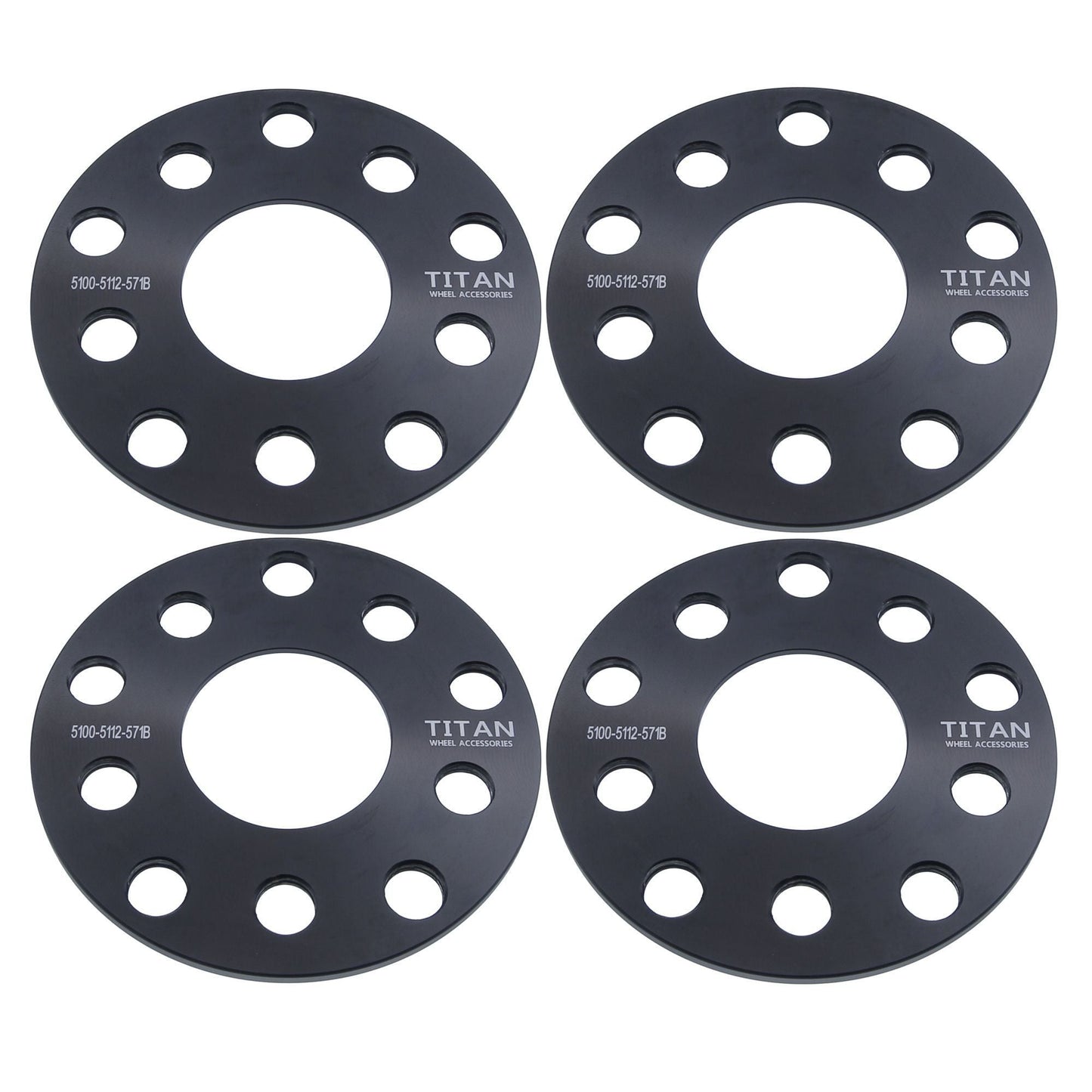 3mm Titan Wheel Spacers for VW Audi 5 Lug | Dual Drilled 5x100 and 5x112 | 57.1 Hubcentric | Set of 4 | Titan Wheel Accessories