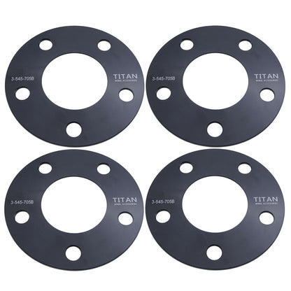 3mm Titan Wheel Spacers for Ford Mustang Ranger Explorer Edge | 5x114.3 (5x4.5) | 70.5 Hubcentric | Set of 4 | Titan Wheel Accessories