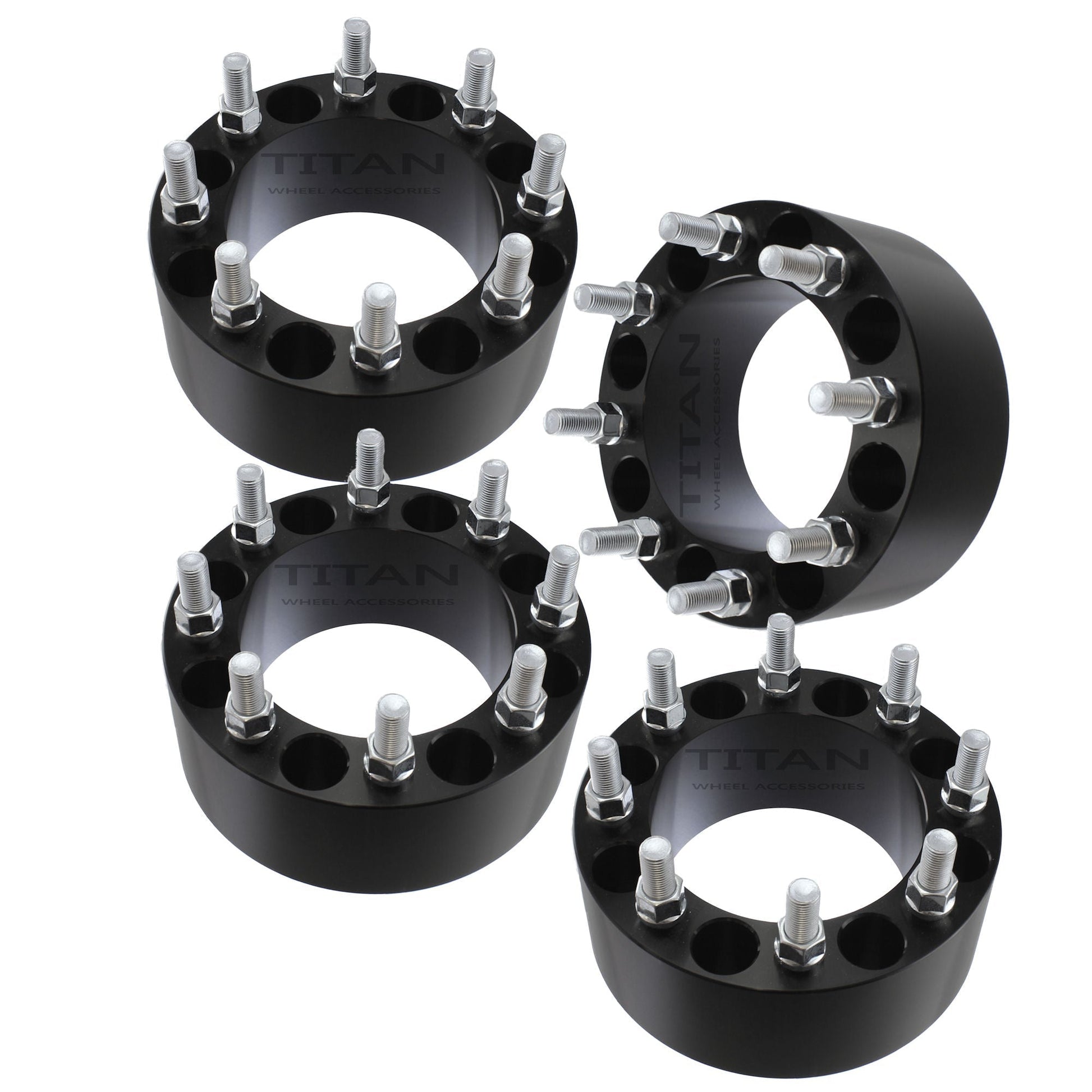 3" (75mm) Titan Wheel Spacers for GMC Sierra 2500 3500 | 8x6.5 | 14x1.5 Studs | Set of 4 | Titan Wheel Accessories