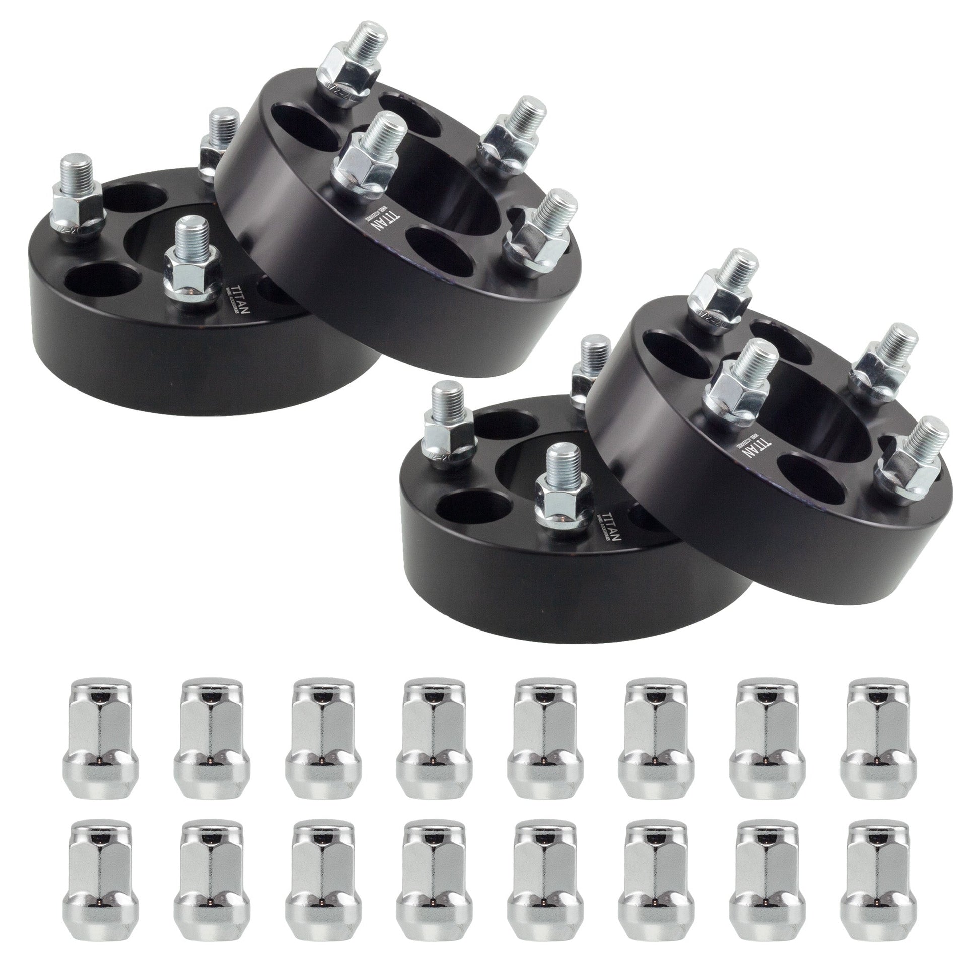 1" (25mm) Titan 4x100 to 4x108 Wheel Adapters for Acura Mazda | 12x1.5 Studs | Titan Wheel Accessories