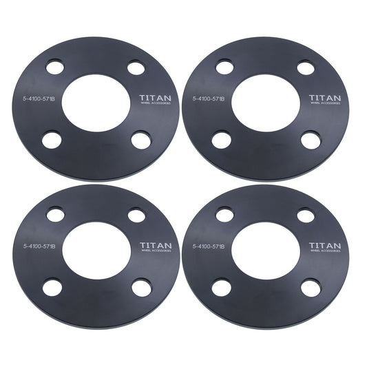 5mm Titan Wheel Spacers for BMW Audi VW 4 Lug | 4x100 | 57.1 Hubcentric | Set of 4 | Titan Wheel Accessories