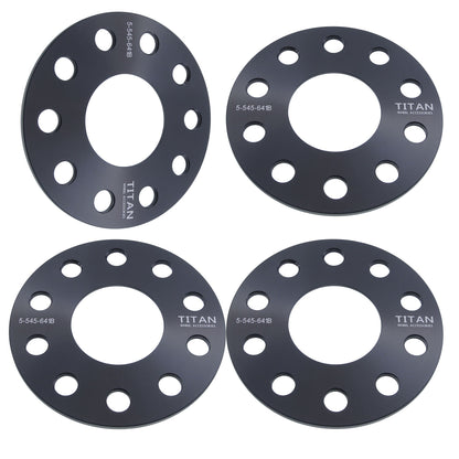 5mm Titan Wheel Spacers for Honda Civic Accord CR-V CR-Z Odyssey | 5x114.3 | 64.1 Hubcentric | Set of 4 | Titan Wheel Accessories