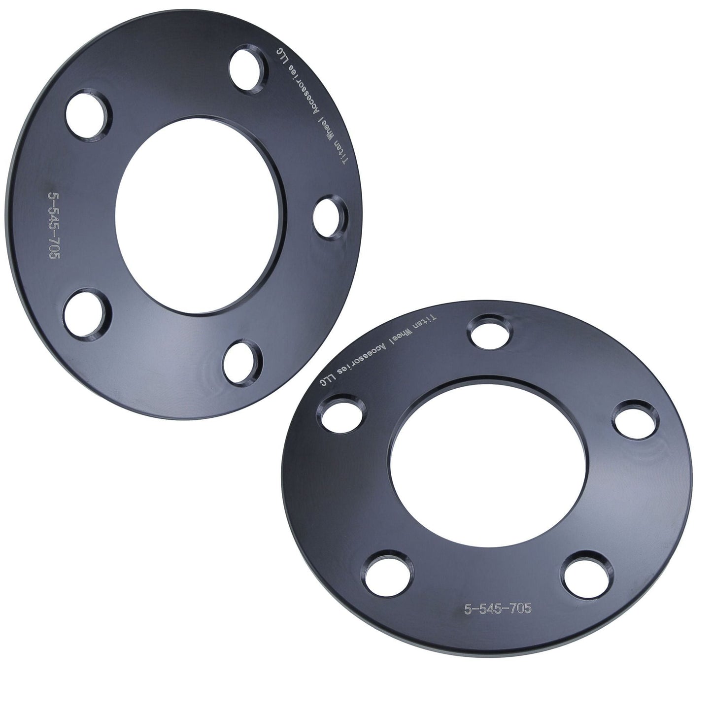 5mm Titan Wheel Spacers for Lincoln MKX Town Car Mazda B-Series Mercury Grand Marquis | 5x4.5 (5x114.3) | 70.5 Hubcentric | Set of 4 | Titan Wheel Accessories