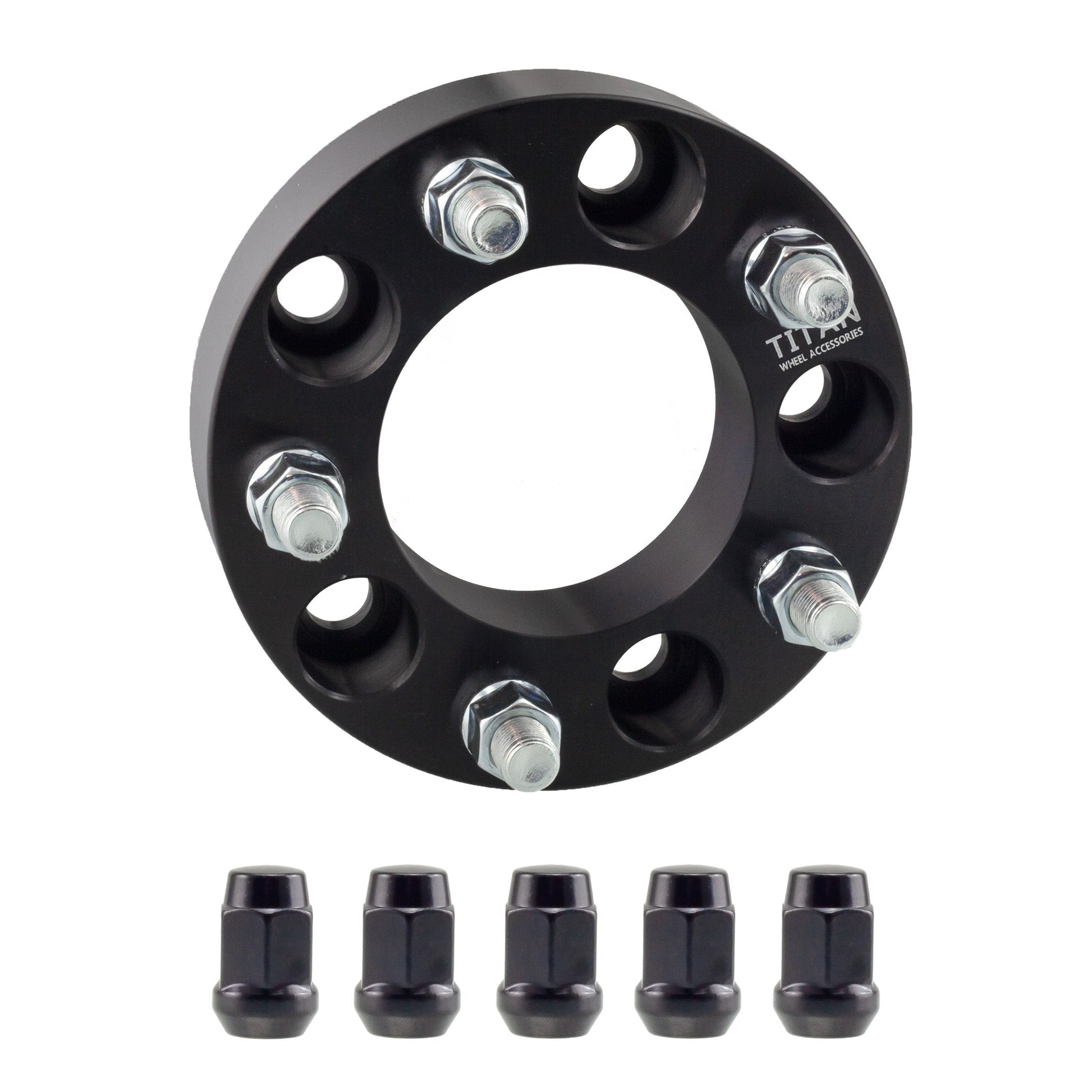 1" (25mm) Titan Wheel Spacers for Ford Bronco Sport Escape | 5x4.25 (5x108) | 63.4 Hubcentric | 12x1.5 Studs | Titan Wheel Accessories