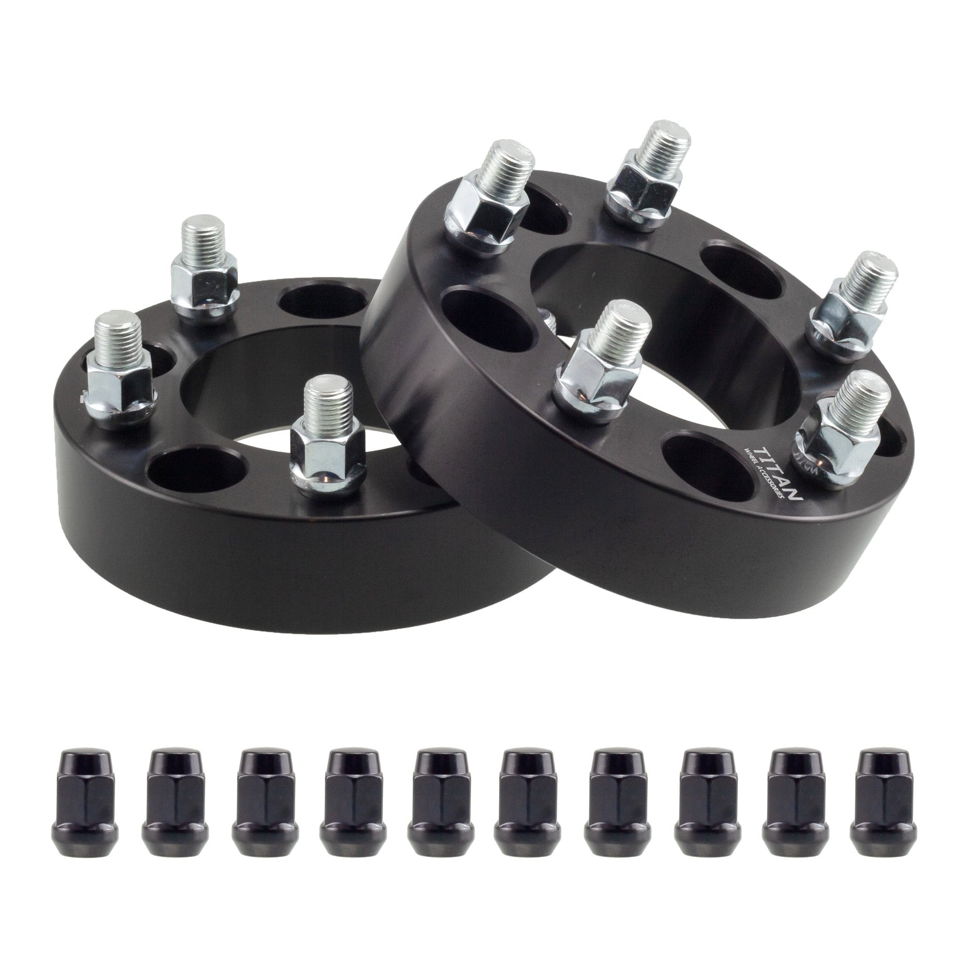 1" (25mm) Titan Wheel Spacers for Ford Mustang Ranger Explorer | 5x4.5 | 70.5 Hubcentric | 1/2x20 Thread Pitch | Titan Wheel Accessories