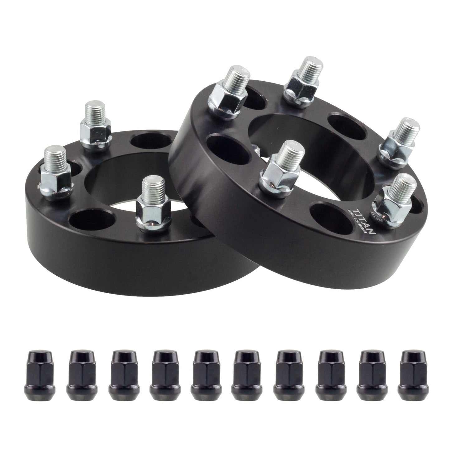1" (25mm) Titan Wheel Spacers for Lincoln Continental LS MKC MKZ Mercury Monterey | 5x4.25 (5x108) | 63.4 Hubcentric | 12x1.5 Studs | Titan Wheel Accessories