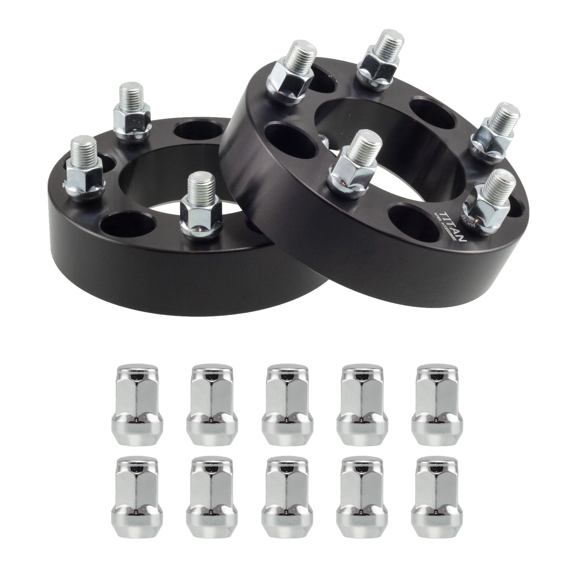25mm (1") Titan 5x100 to 5x114.3 Wheel Adapters | 12x1.5 Studs | Titan Wheel Accessories